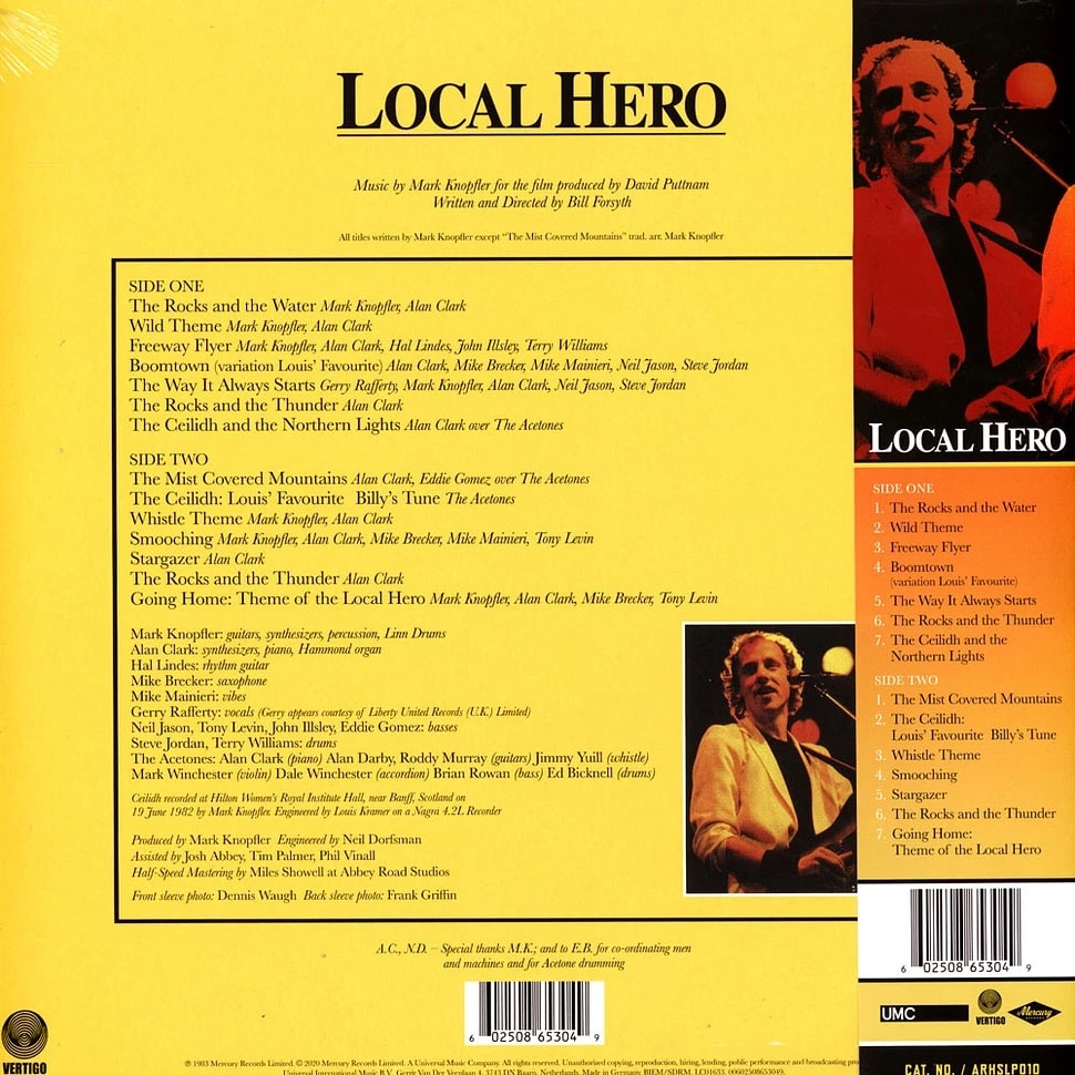 Mark Knopfler - Local Hero (Half Speed Remastering) - Plak