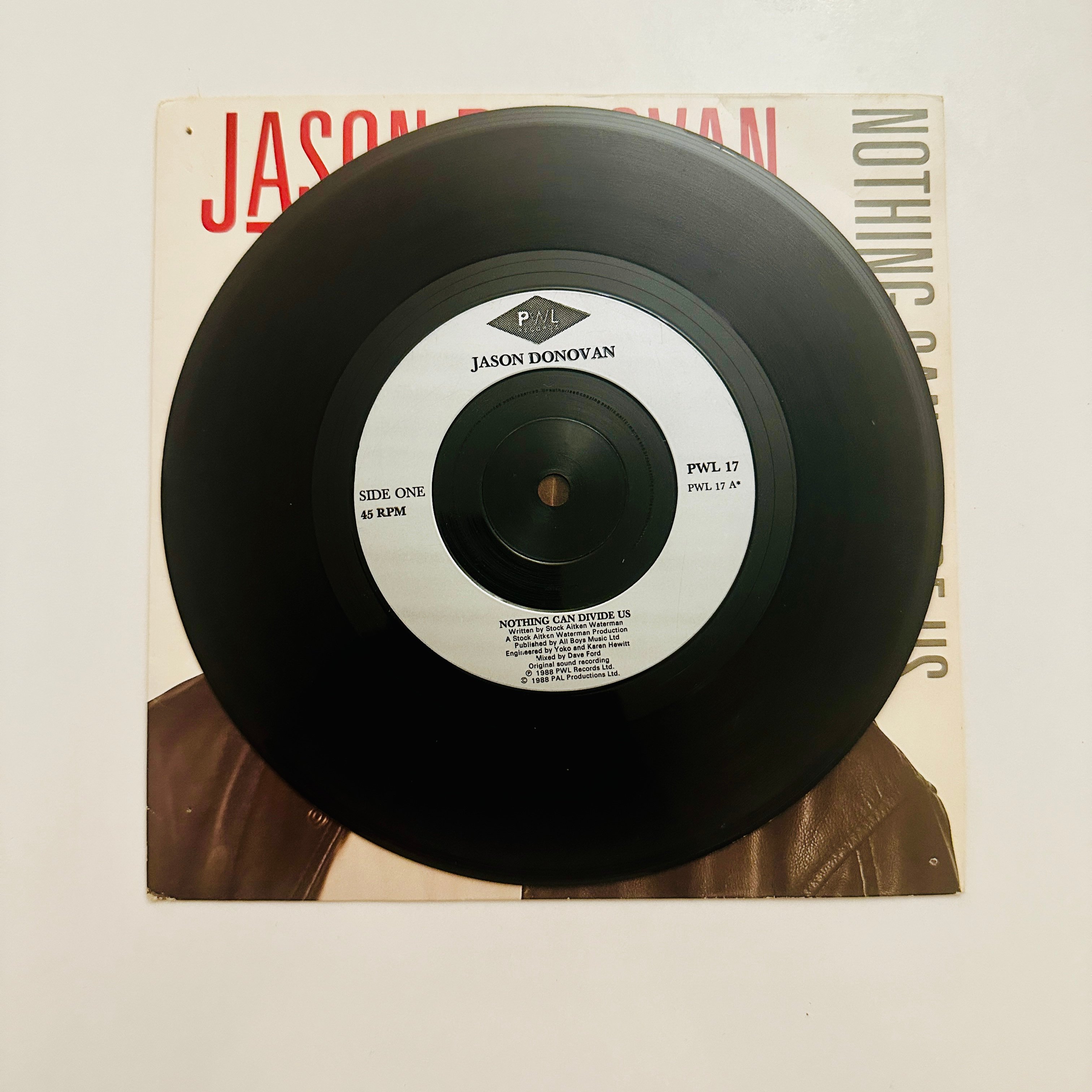Jason Donovan – Nothing Can Divide Us Dönem Baskı 45 lik Plak