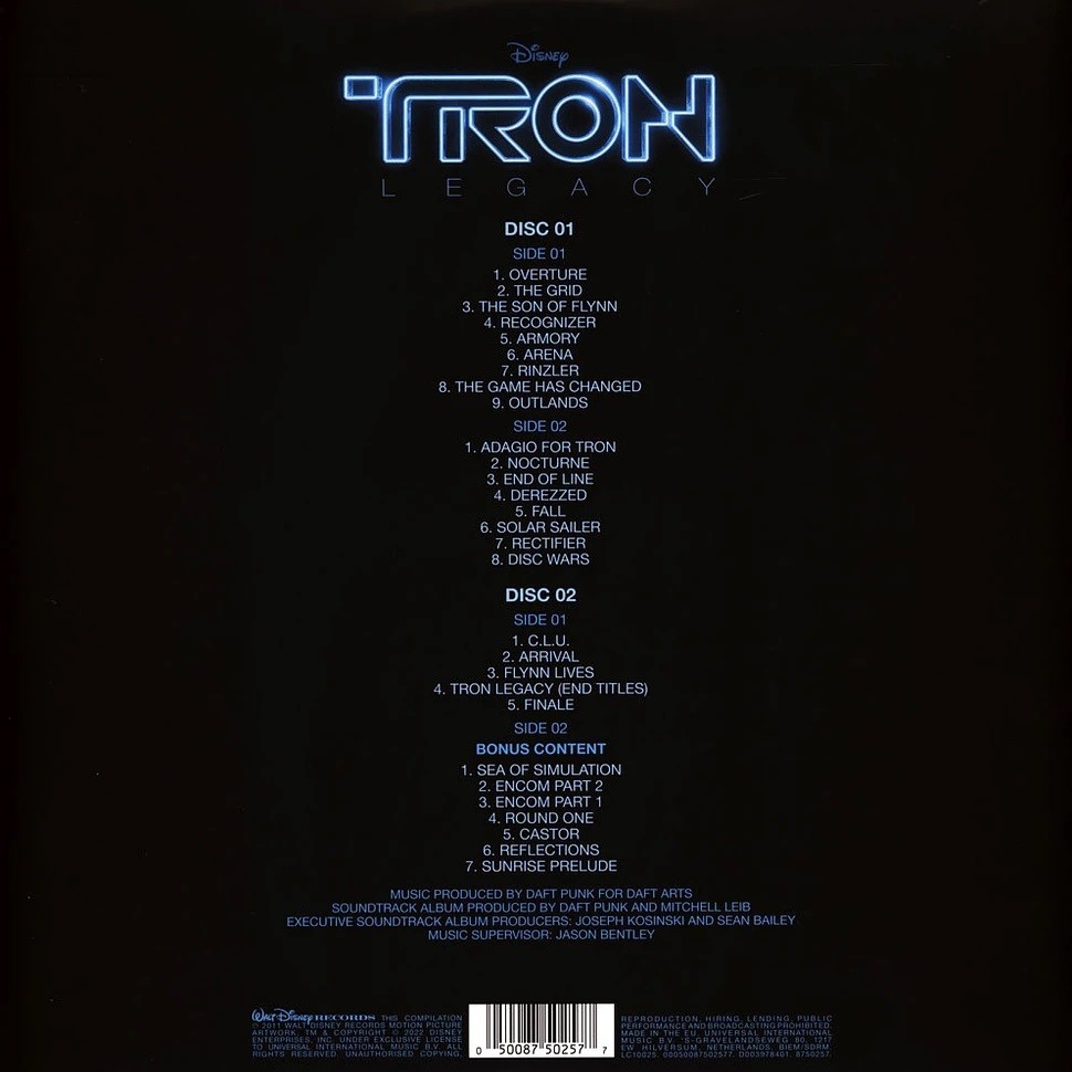 Daft Punk – TRON: Legacy (Vinyl Edition Motion Picture Soundtrack) Plak