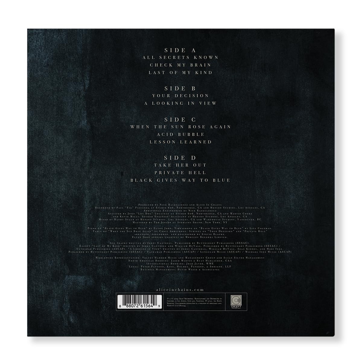Alice In Chains - Black Gives Way To Blue - Plak