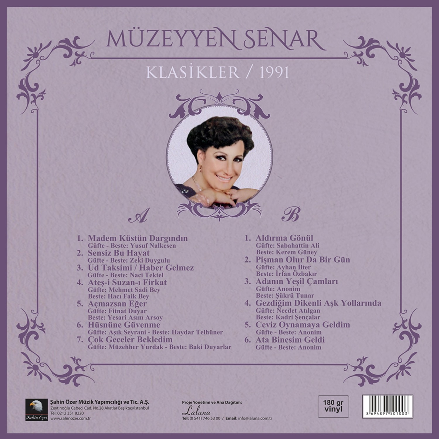 Müzeyyen Senar - Klasikler 1991 - Plak