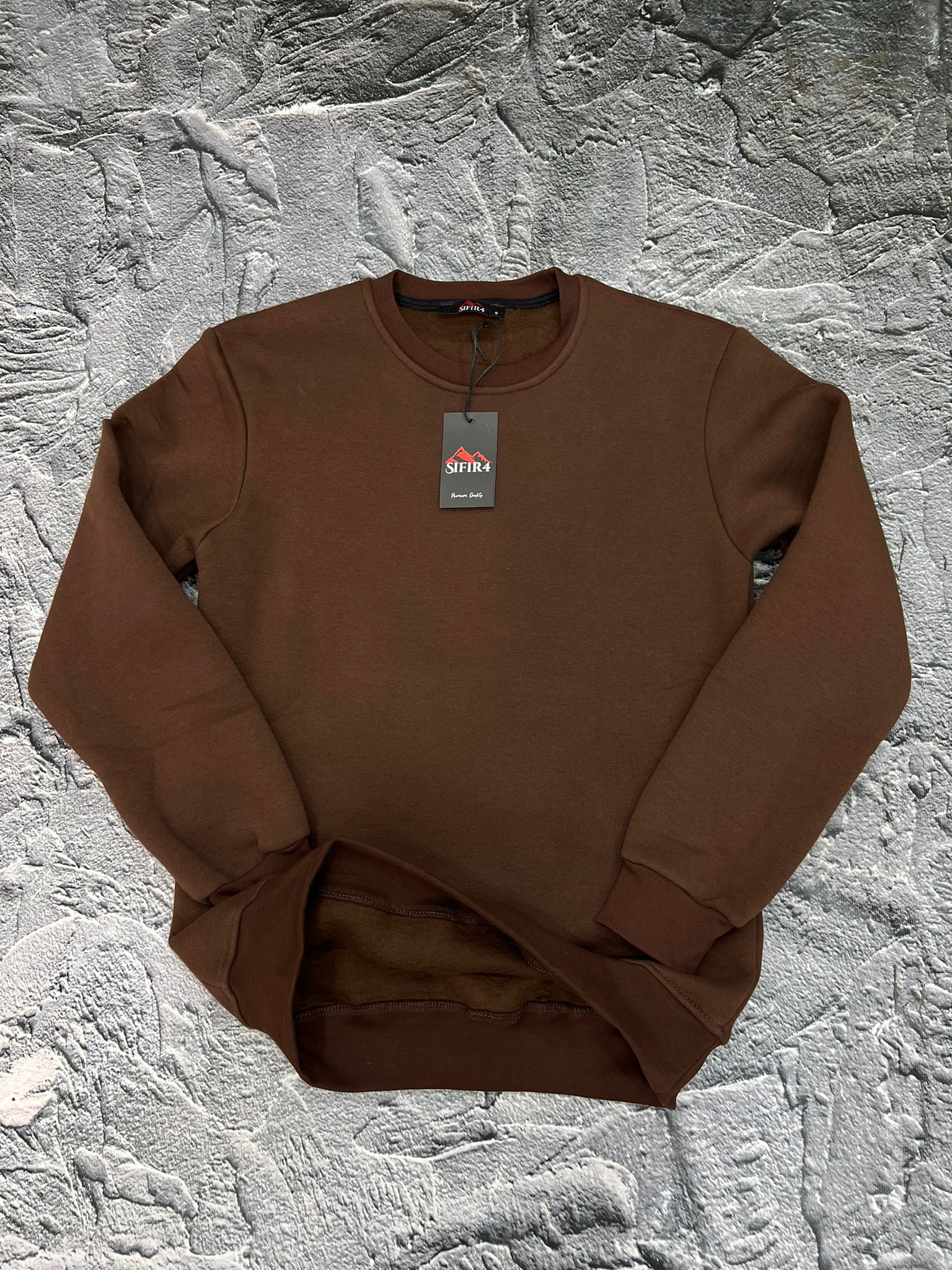 Sweatshirt Şardonlu 3 İplik  koyu yeşil