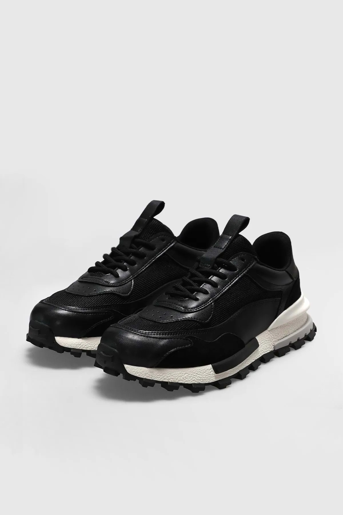 Lufian 111230265 Henry Sneaker Erkek Deri Ayakkabı Siyah