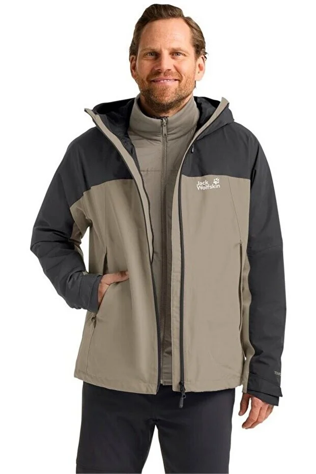 Jack Wolfskin Wıld Places 3ın1 Jkt M mont Erkek Linen Outdoor Ceketi A65257-5940