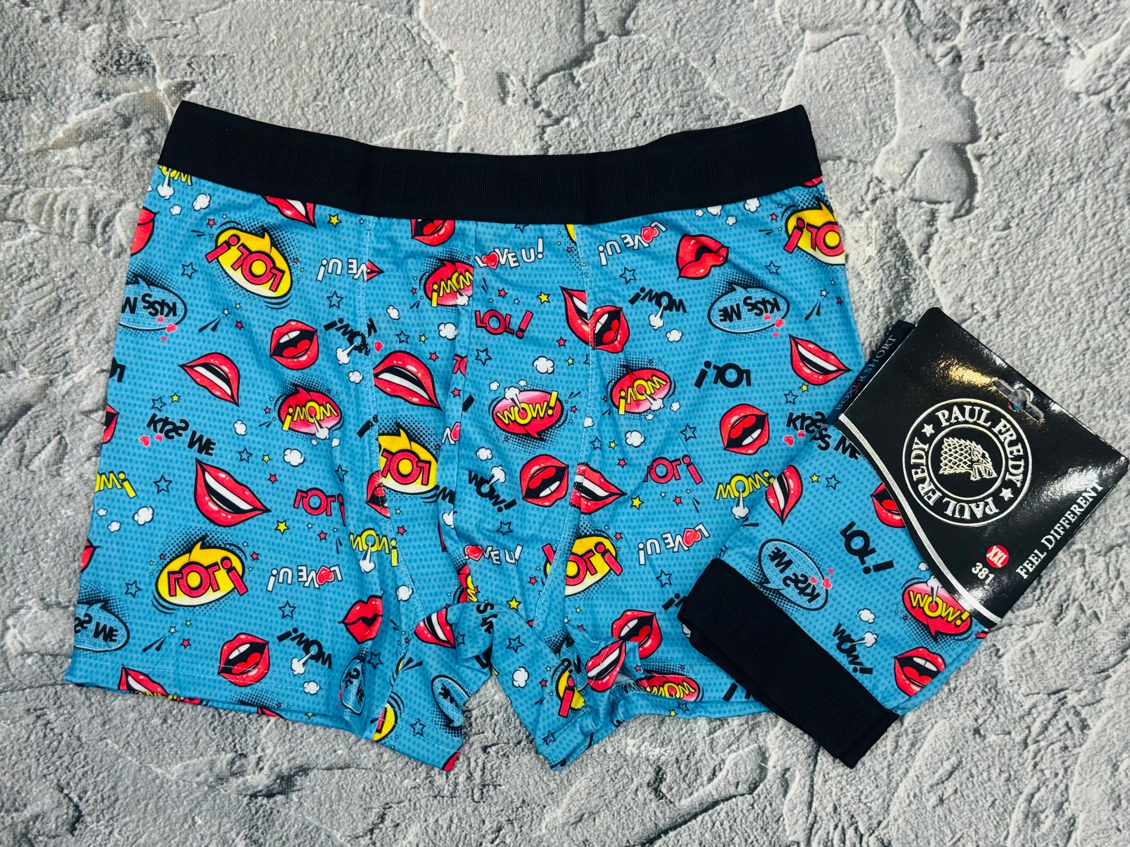 Boxer Mavi WOW! LOVE U? Desenli