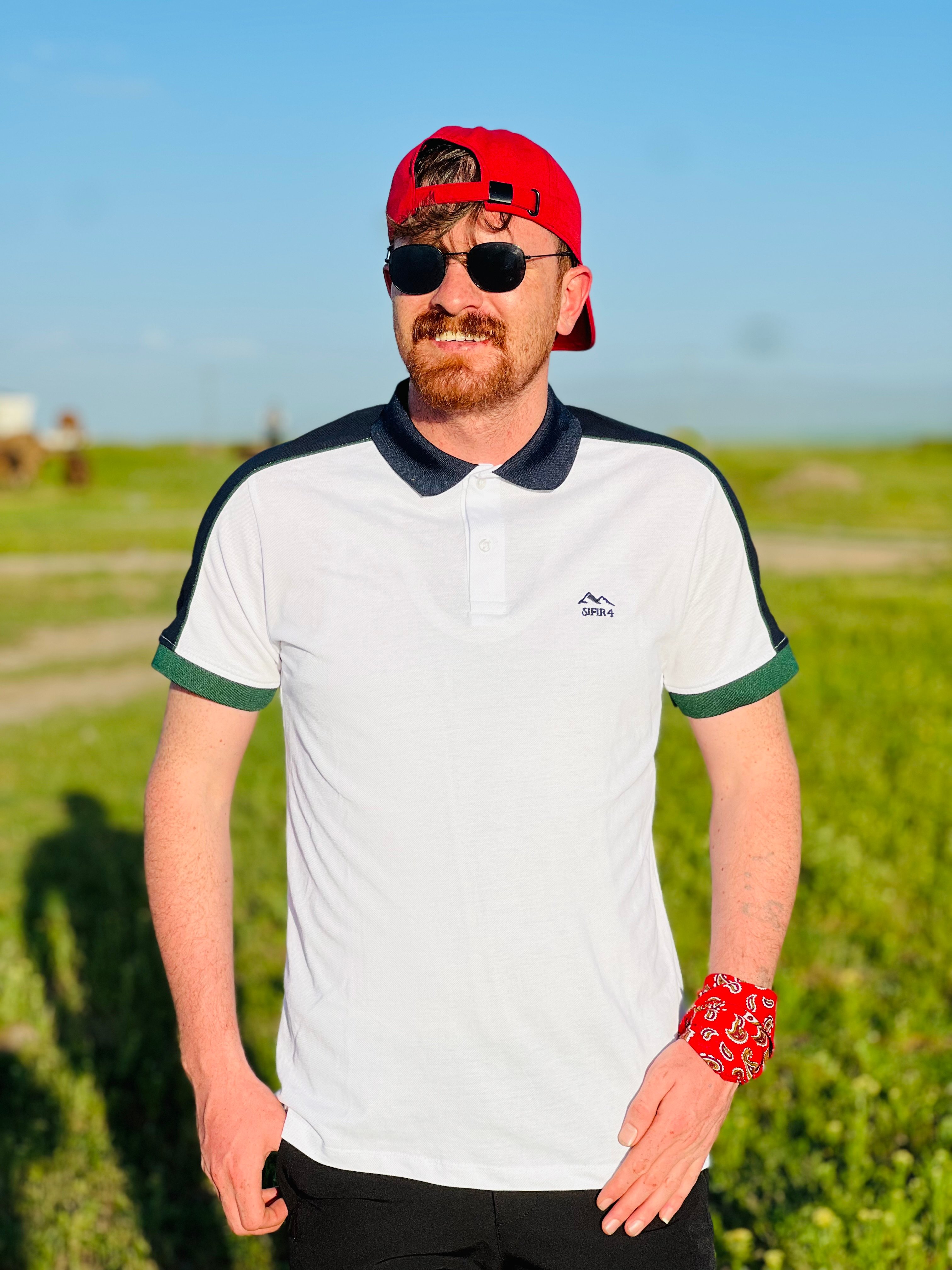 SIFIR4 Polo Yaka T-Shirt SFR0404 - Beyaz