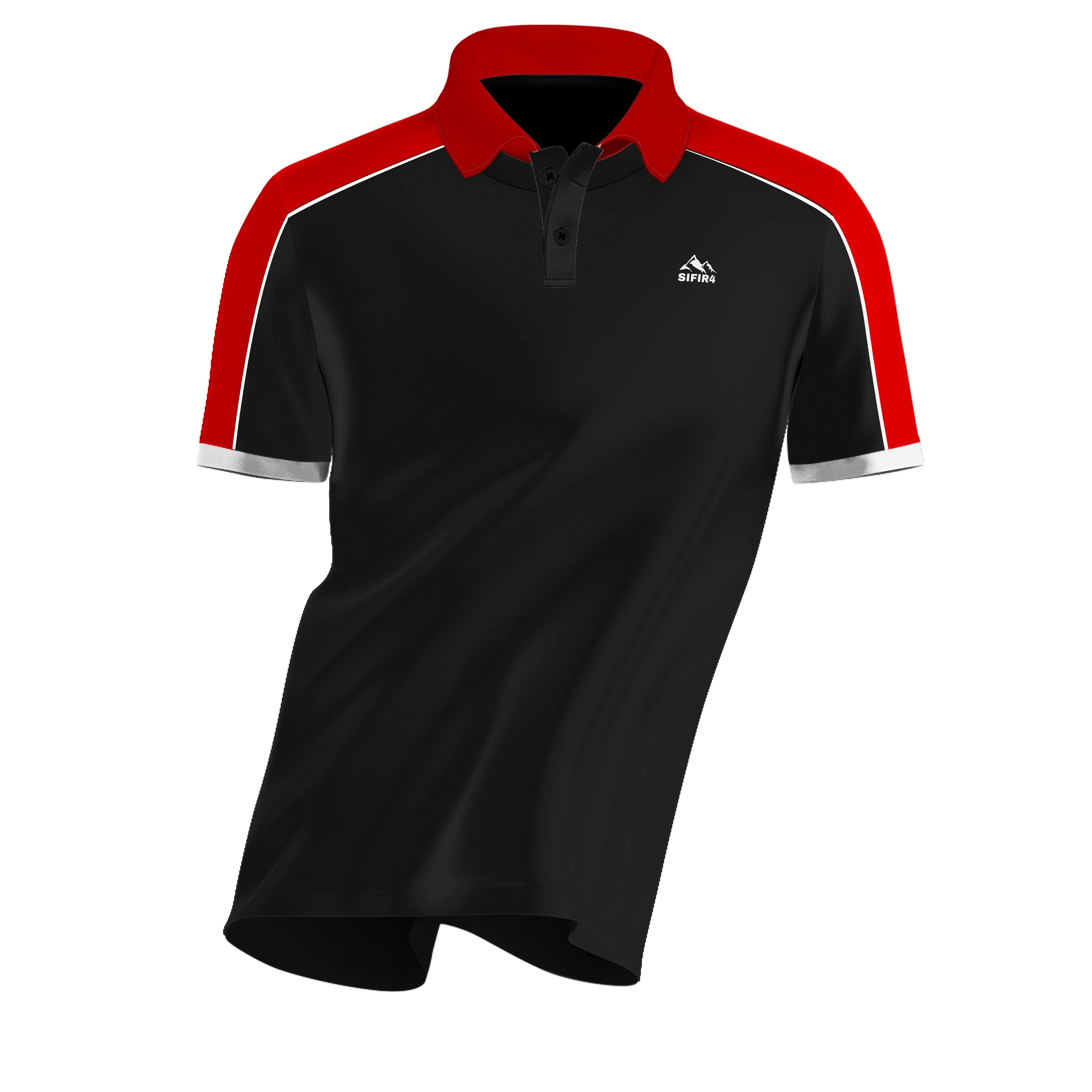 SIFIR4 Polo Yaka T-Shirt SFR0404 - Siyah