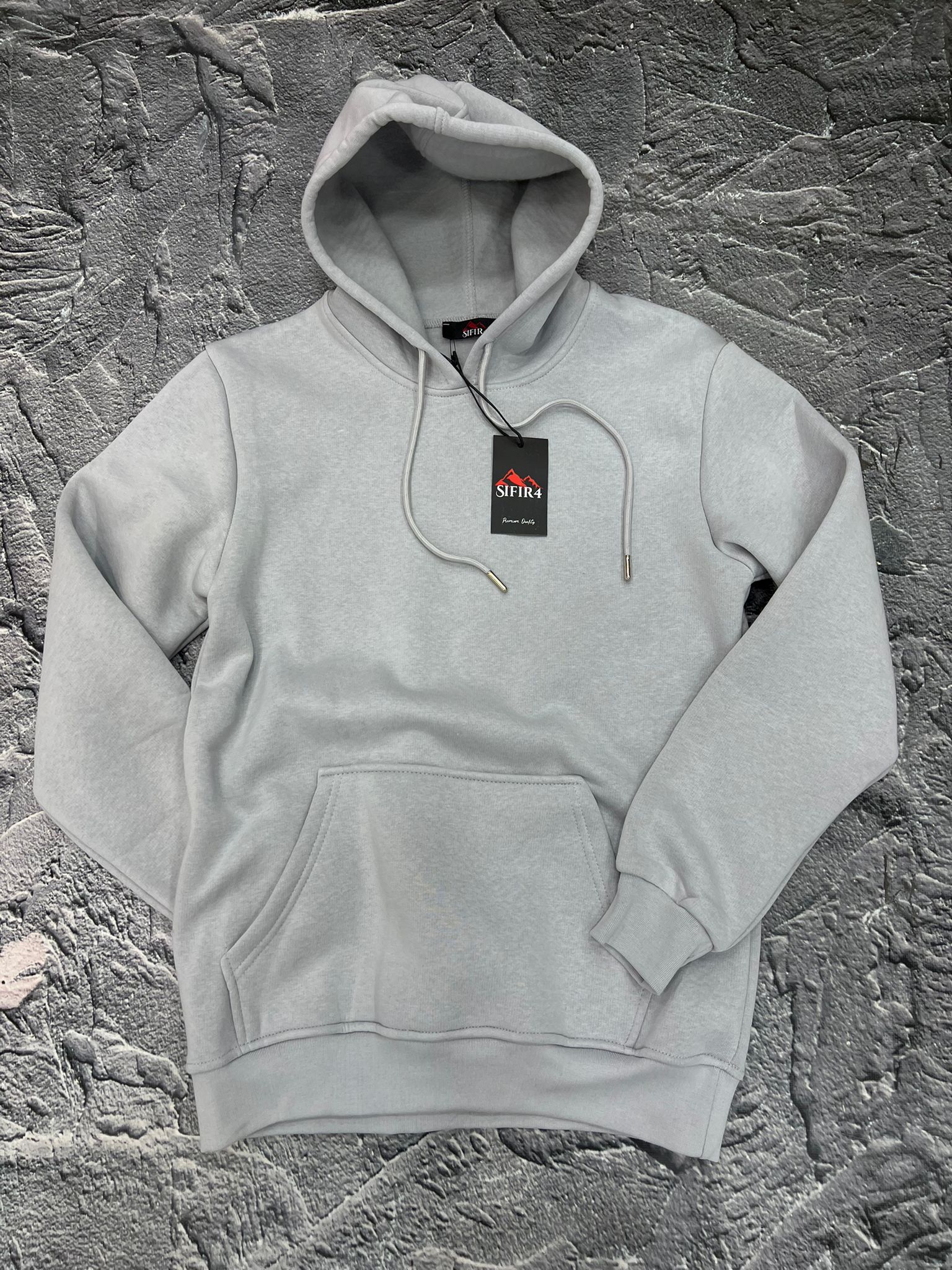 Sweatshirt Şardonlu 3 İplik  Gri