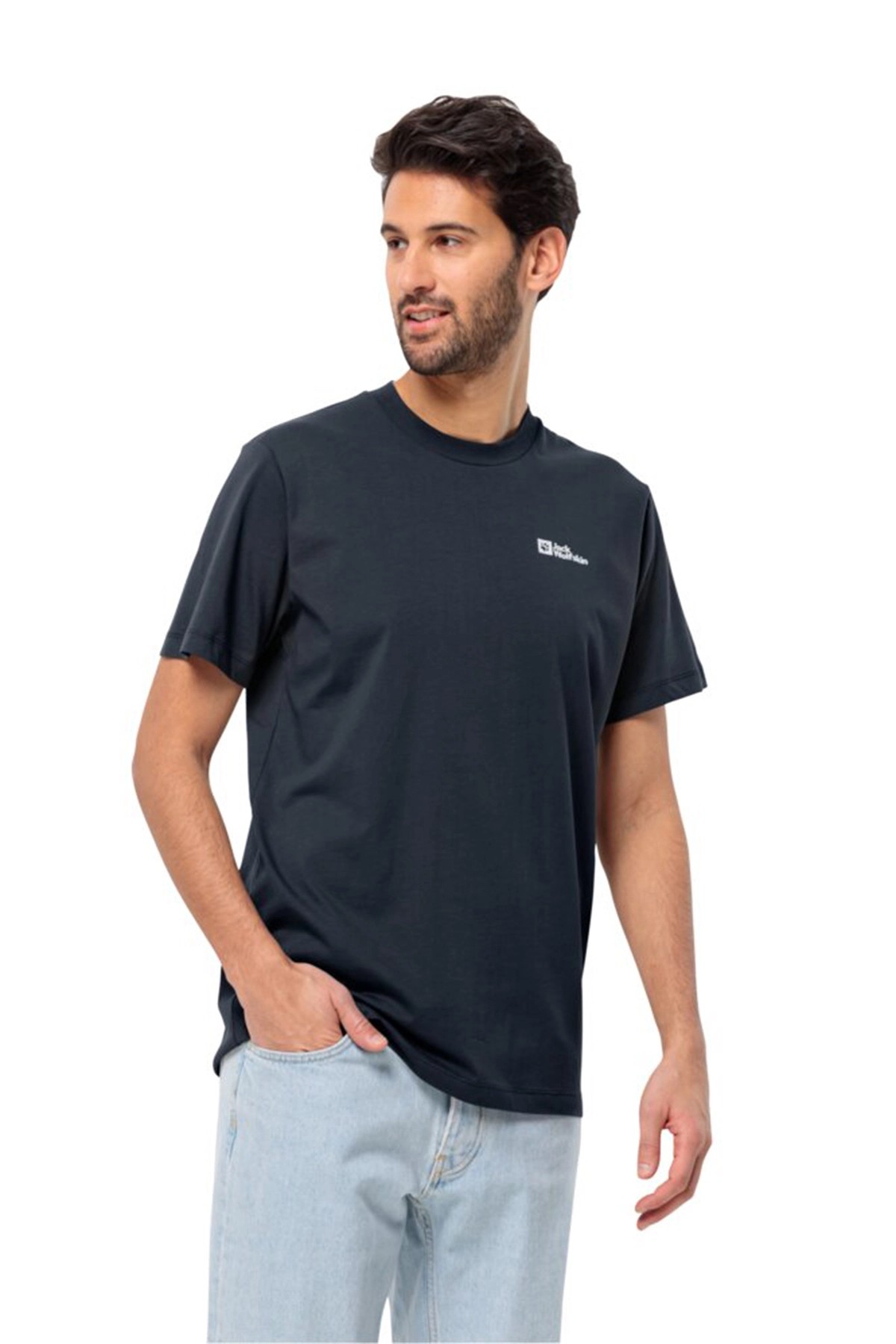 Jack Wolskin tişört siyah 1808382TR-T0320
