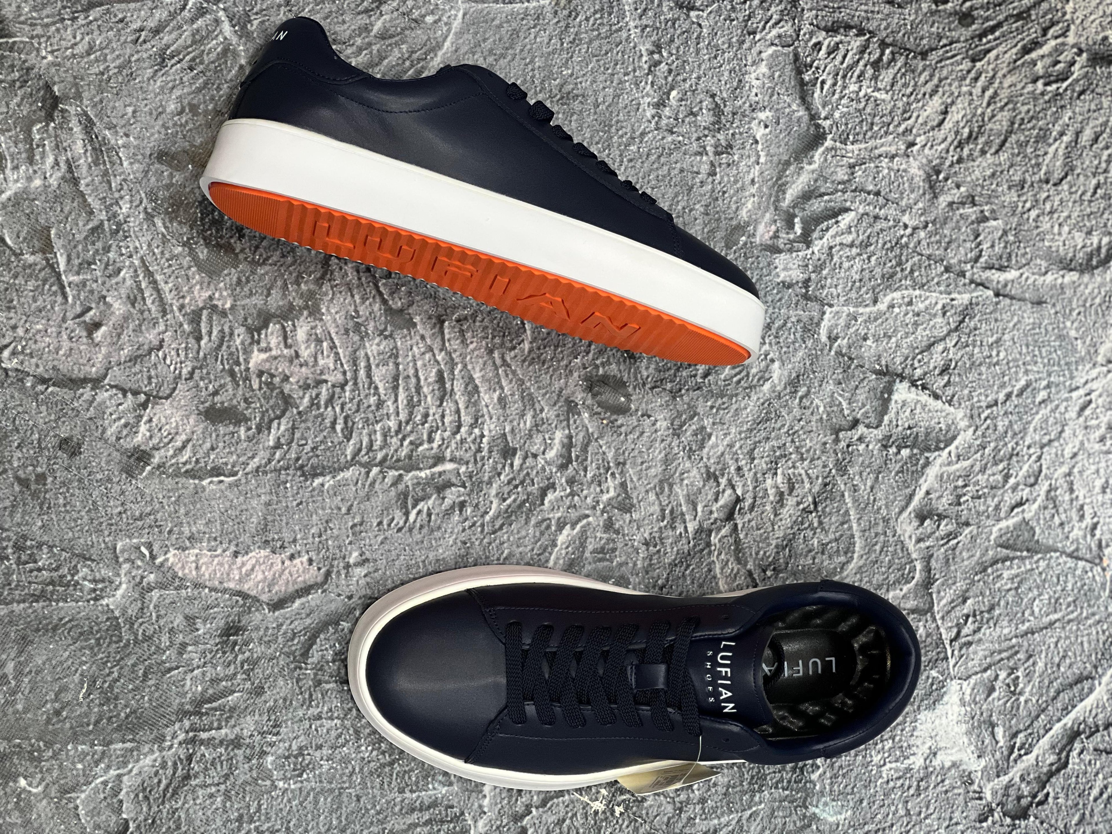 Lufian anton Sneaker erkek Deri Ayakkabı Lacivert 111230254