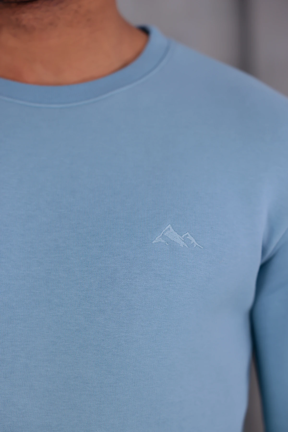 Sıfır4 Comfort Fit 3 İplik Şardonlu Sweatshirt gök yüzü mavisi