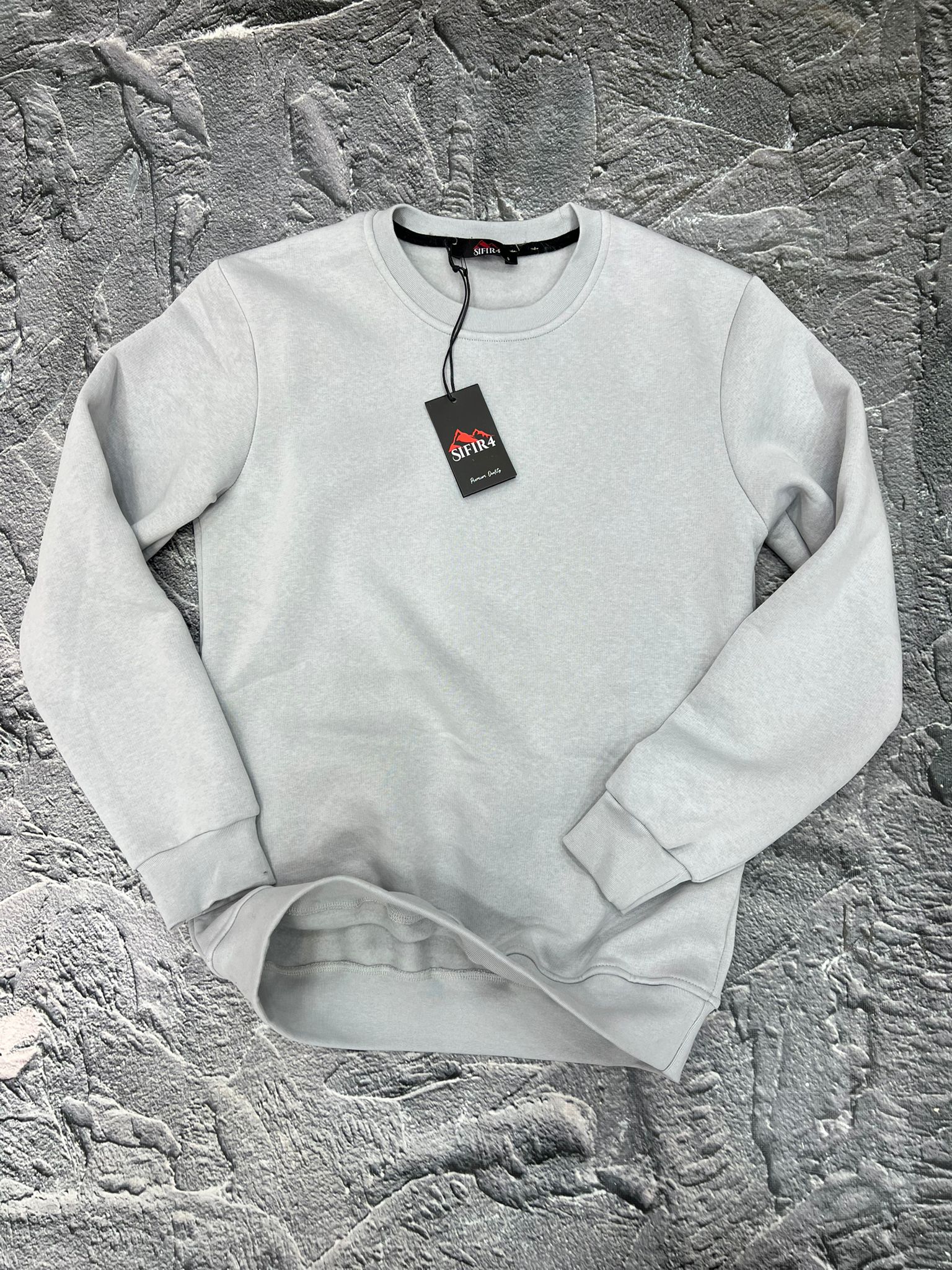 Sweatshirt 3 İplik Şardonlu BUZ GRİ