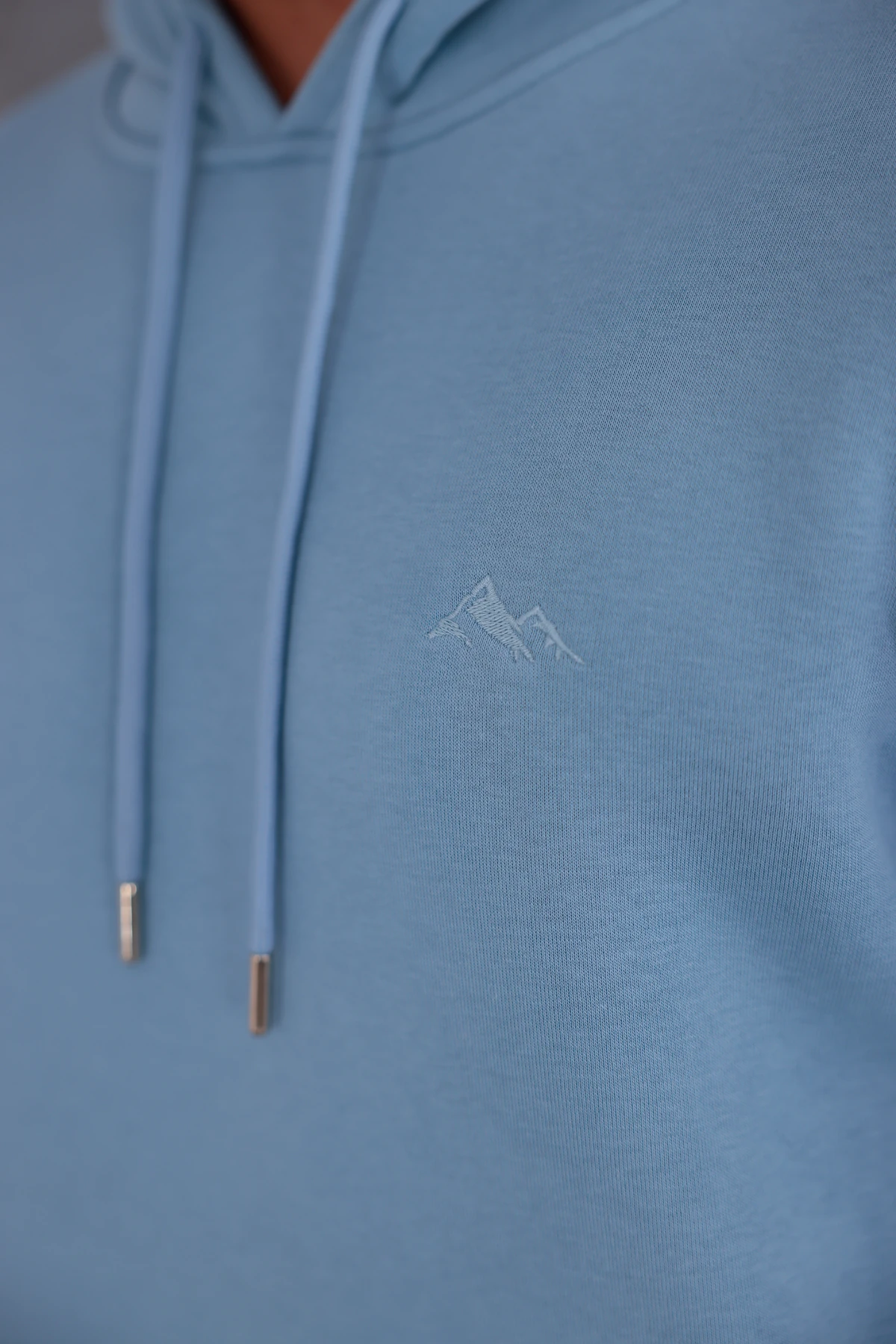 SIFIR4 3 İplik Şardonlu Kapüşonlu Sweatshirt Gökyüzü mavisi