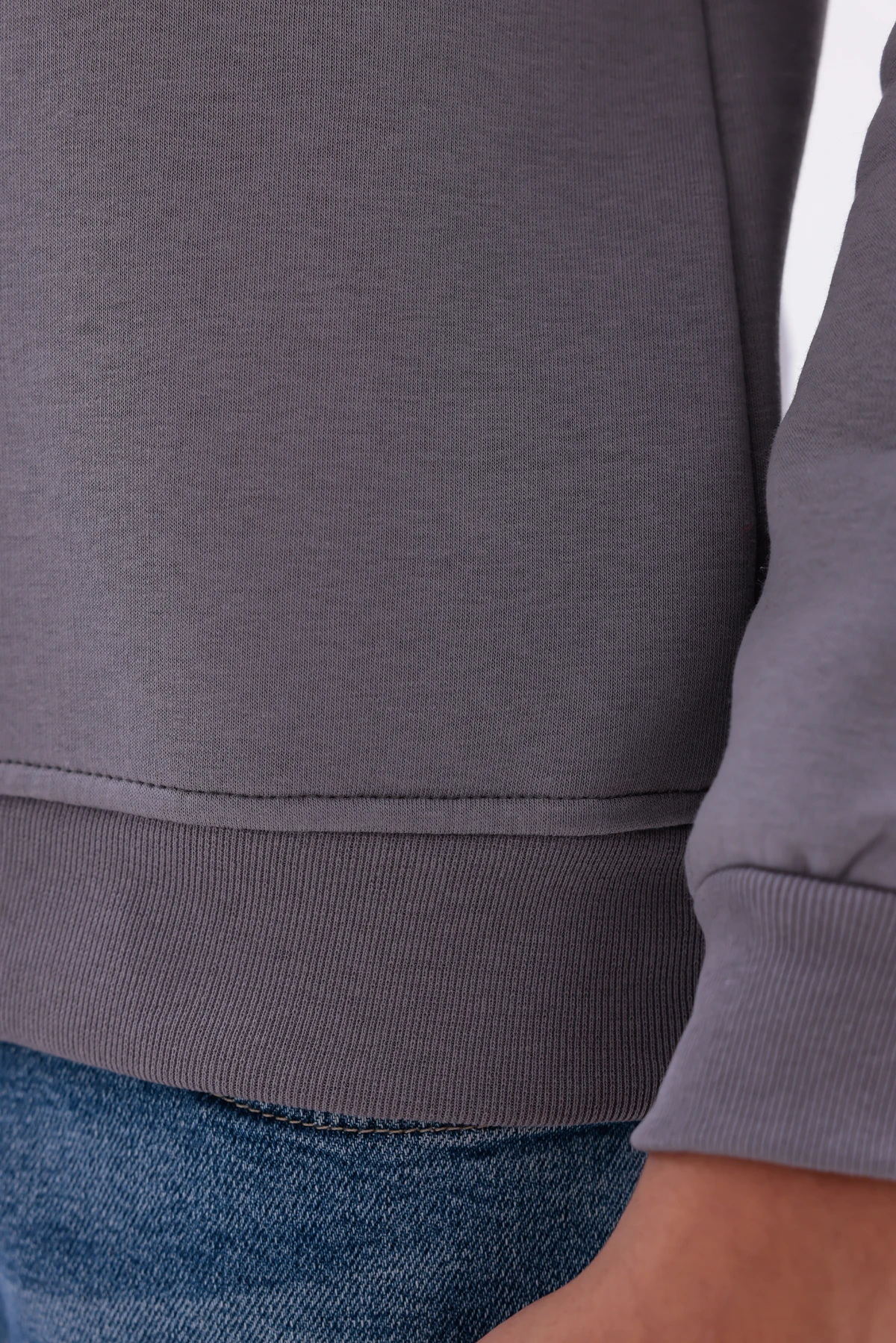 Sıfır4 Comfort Fit 3 İplik Şardonlu Sweatshirt  GRİ