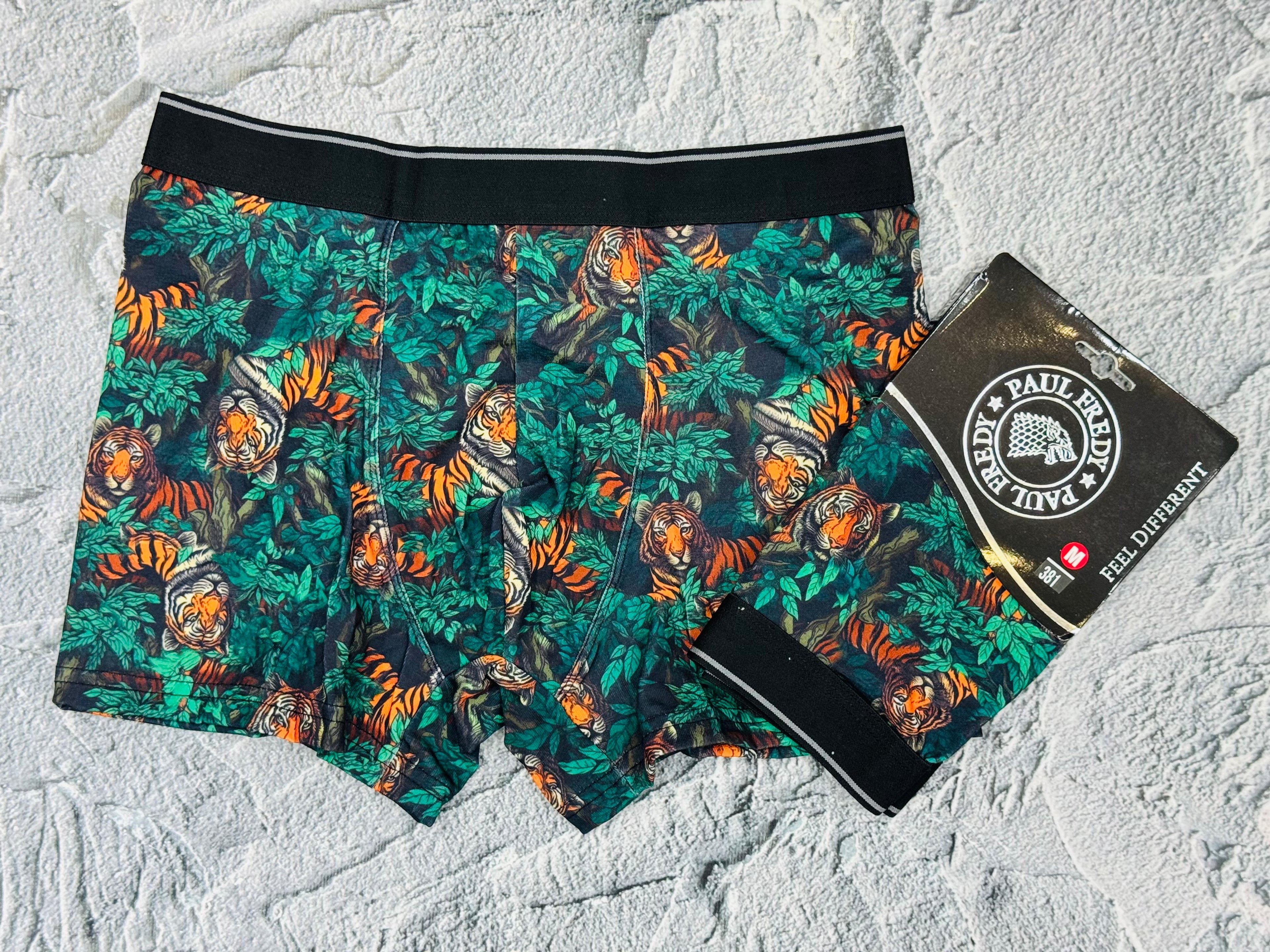 Boxer Siyah Leopar Desenli