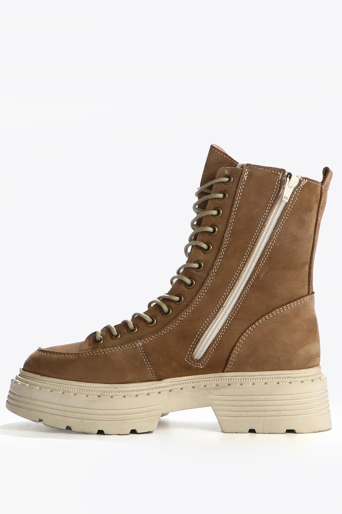 Hammer Jack Loberia Hakiki Deri Bej Torje Kadın Bot 102 23935-Z