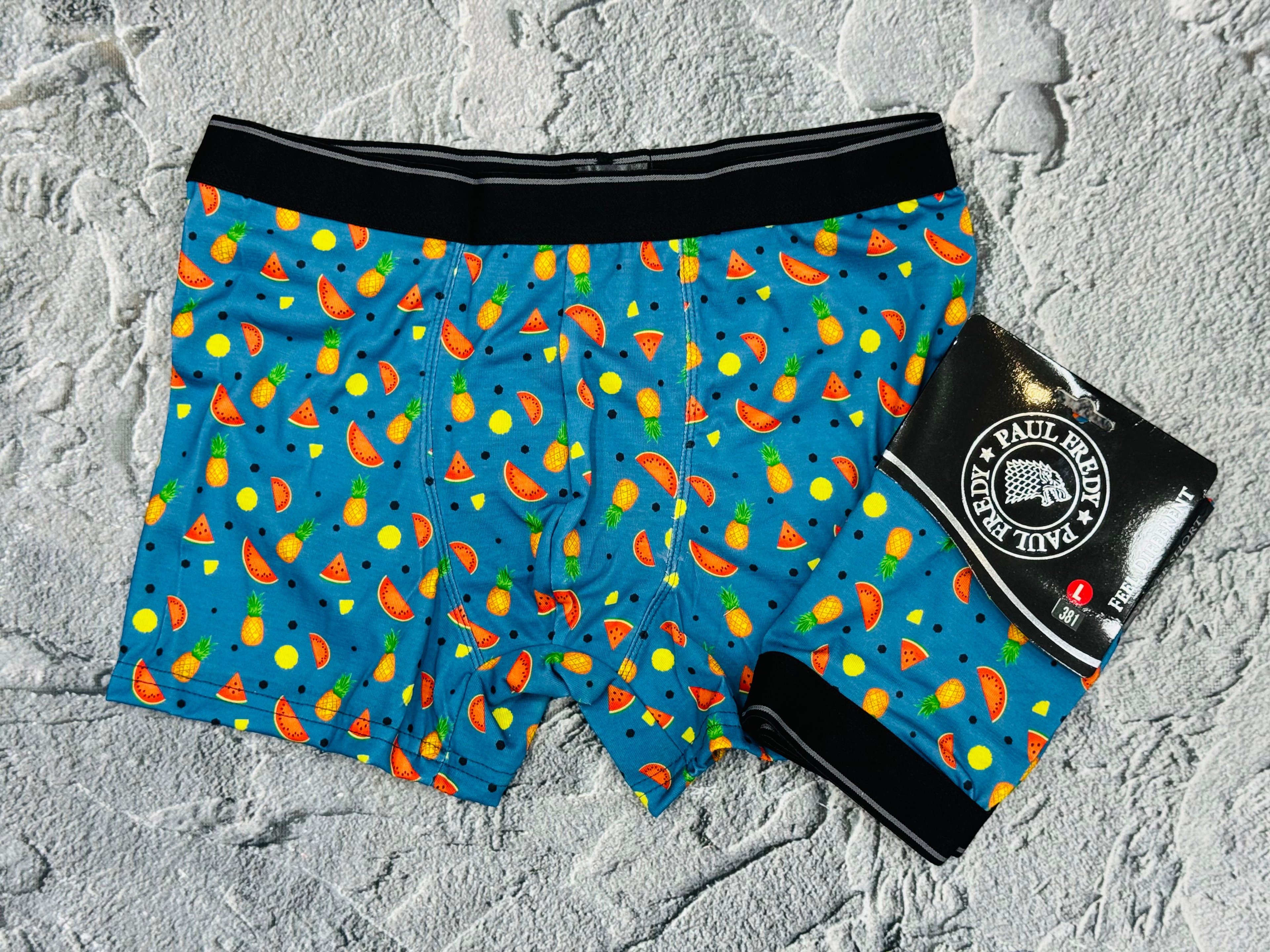 Boxer Mavi Karpuz Ananas Desenli