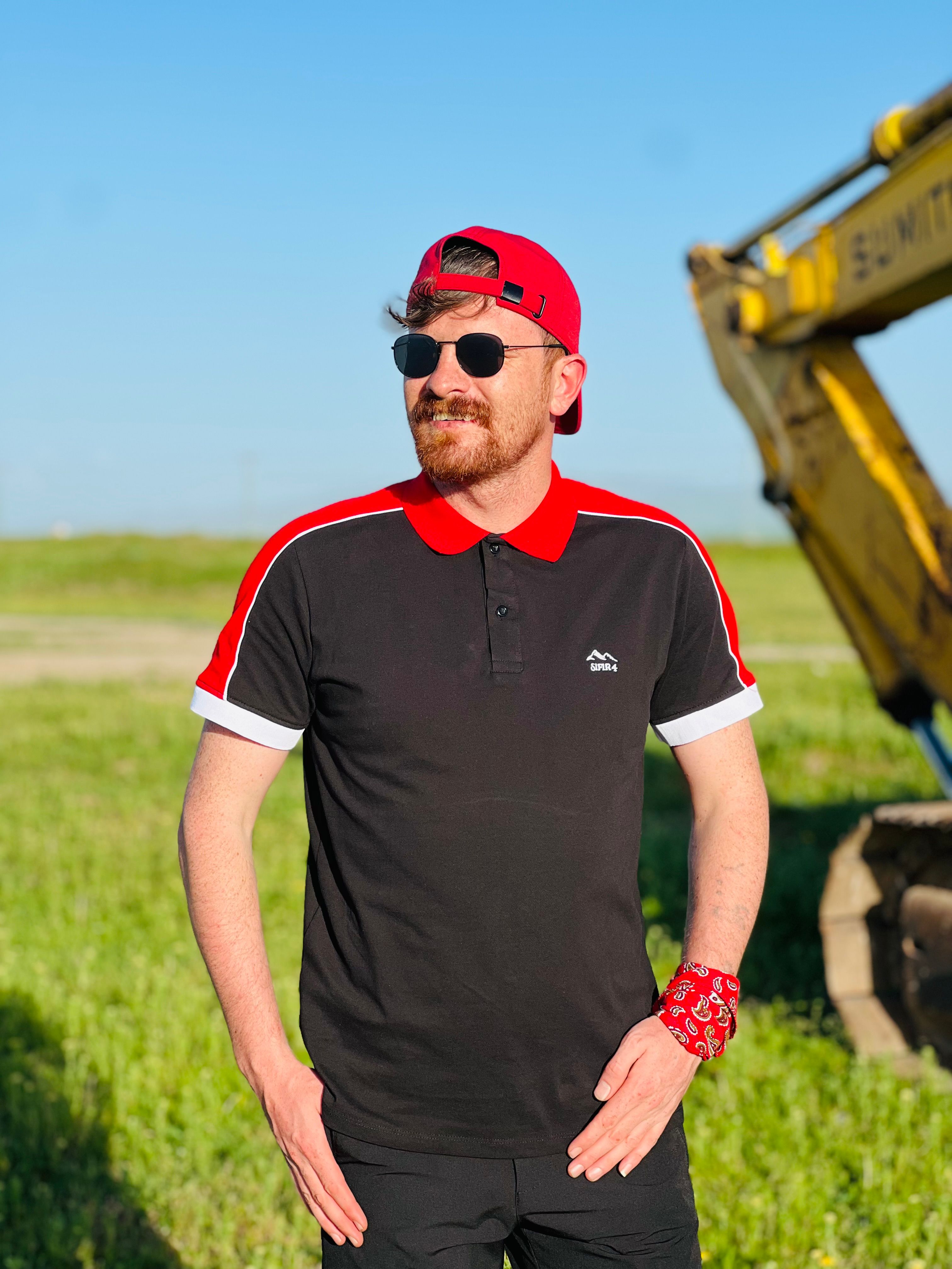 SIFIR4 Polo Yaka T-Shirt SFR0404 - Siyah