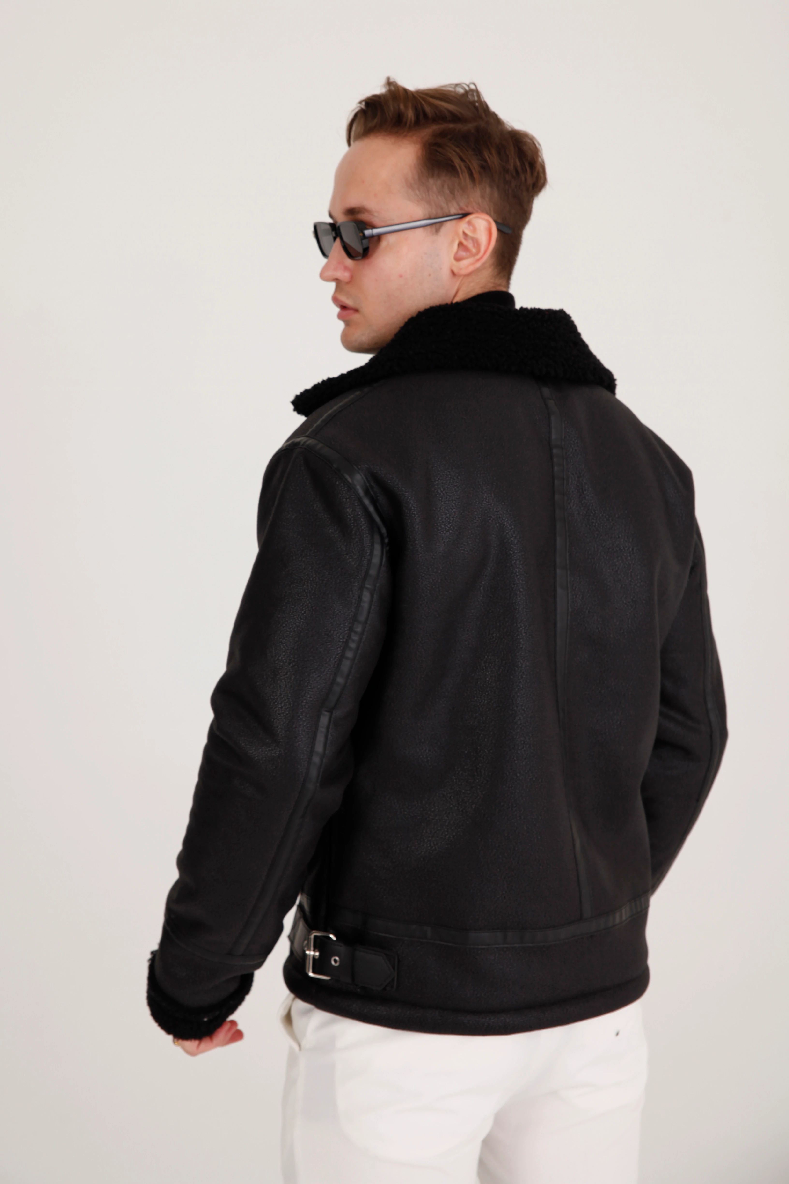 GVZ1018 Kürklü Lamine Deri Mont