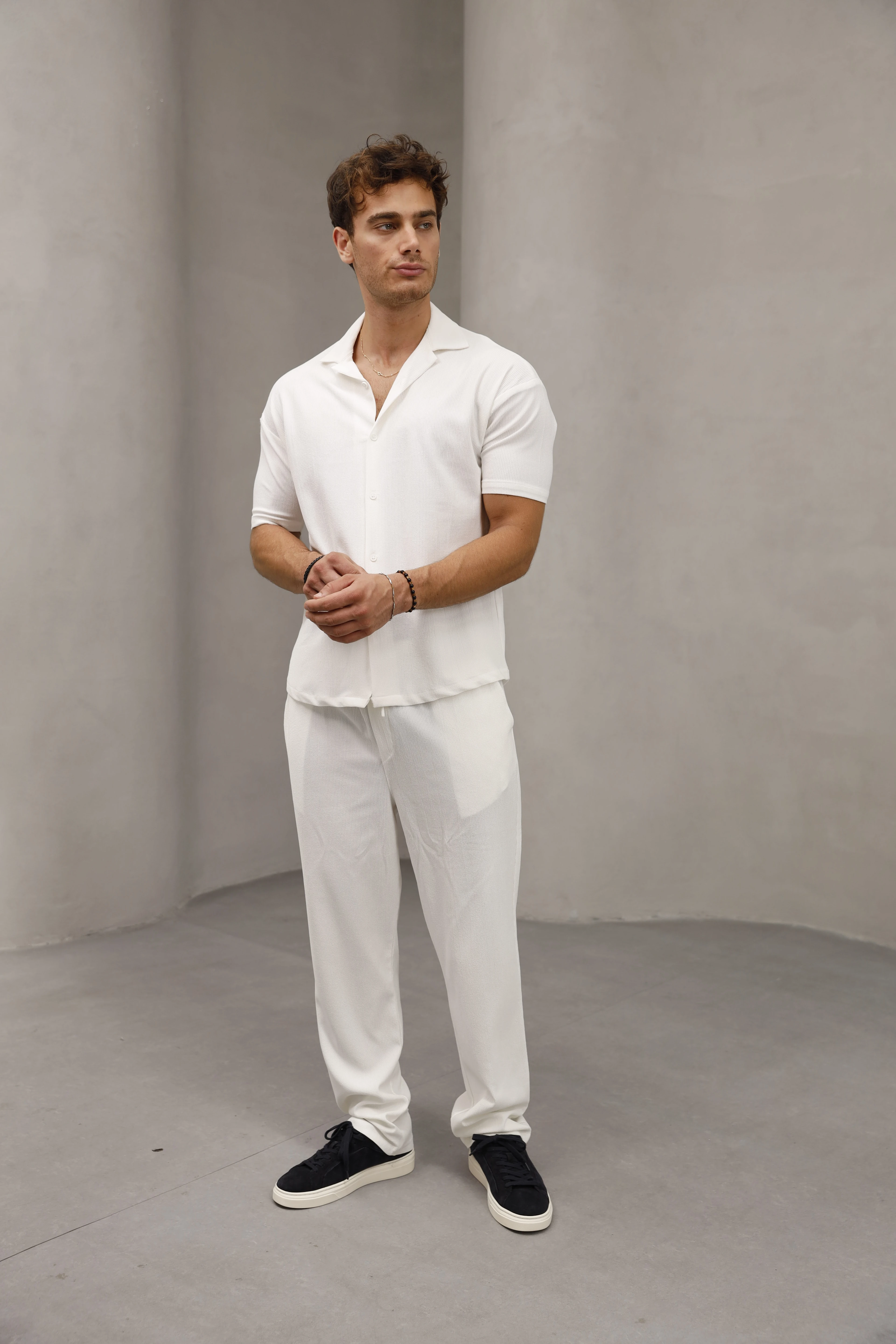 GVZ5032 Örme Gömlek - Beyaz