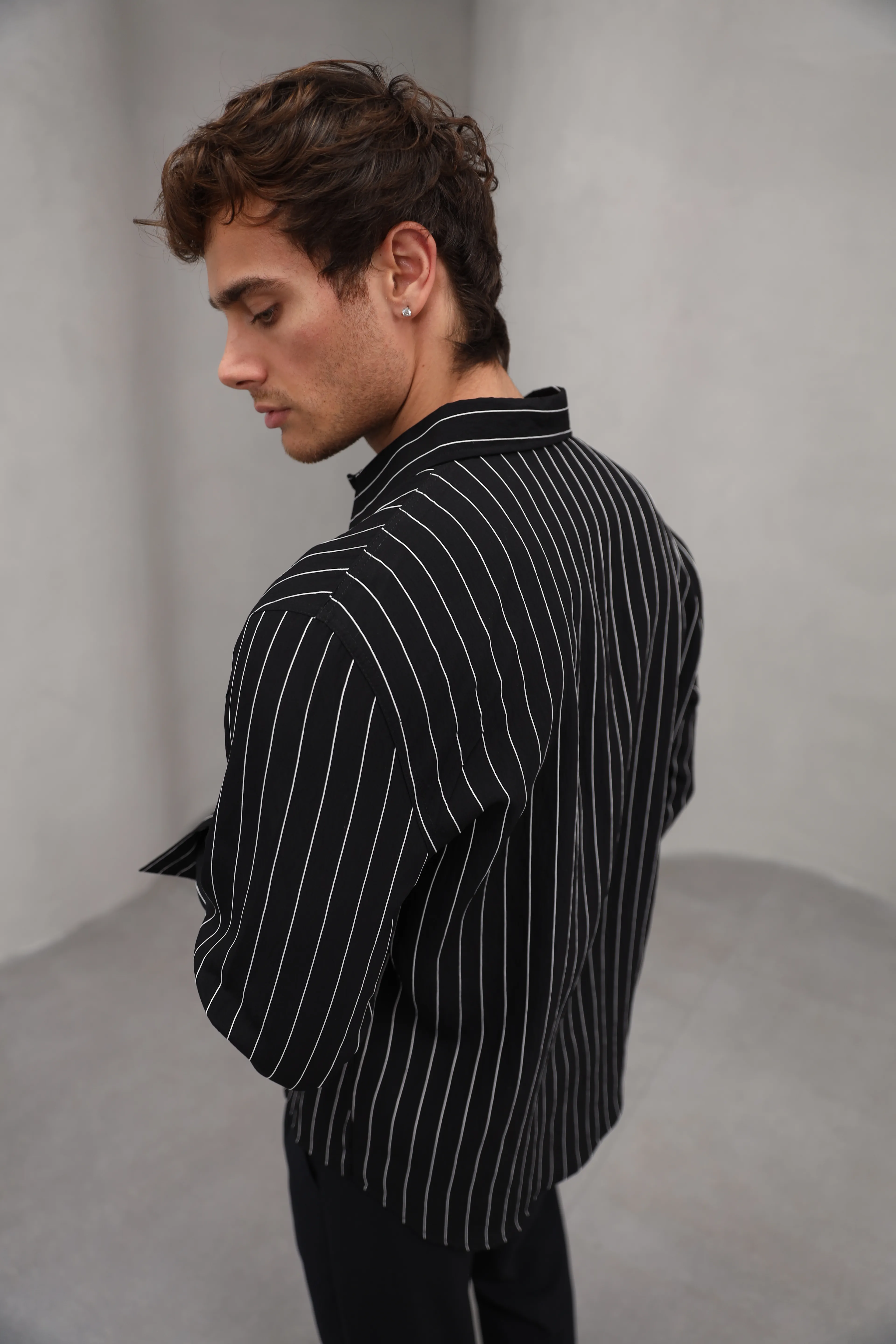 GVZ5050 Gavazzi Çizgili Rahat Kalıp Modal Gömlek