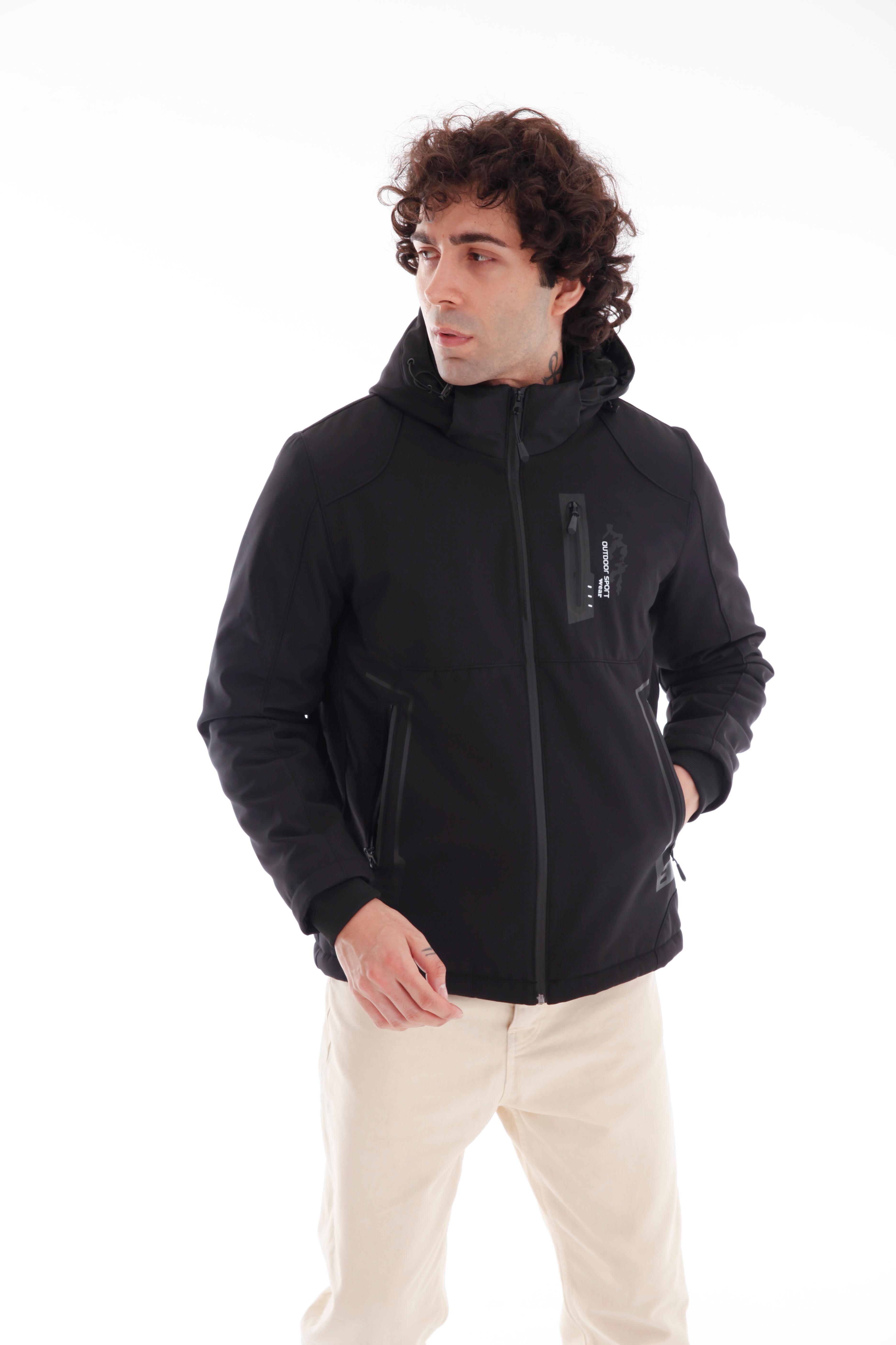 GVZ1030 Battal Beden Gavazzi Outdoor Kapitone İçi Kürklü Softshell Mont