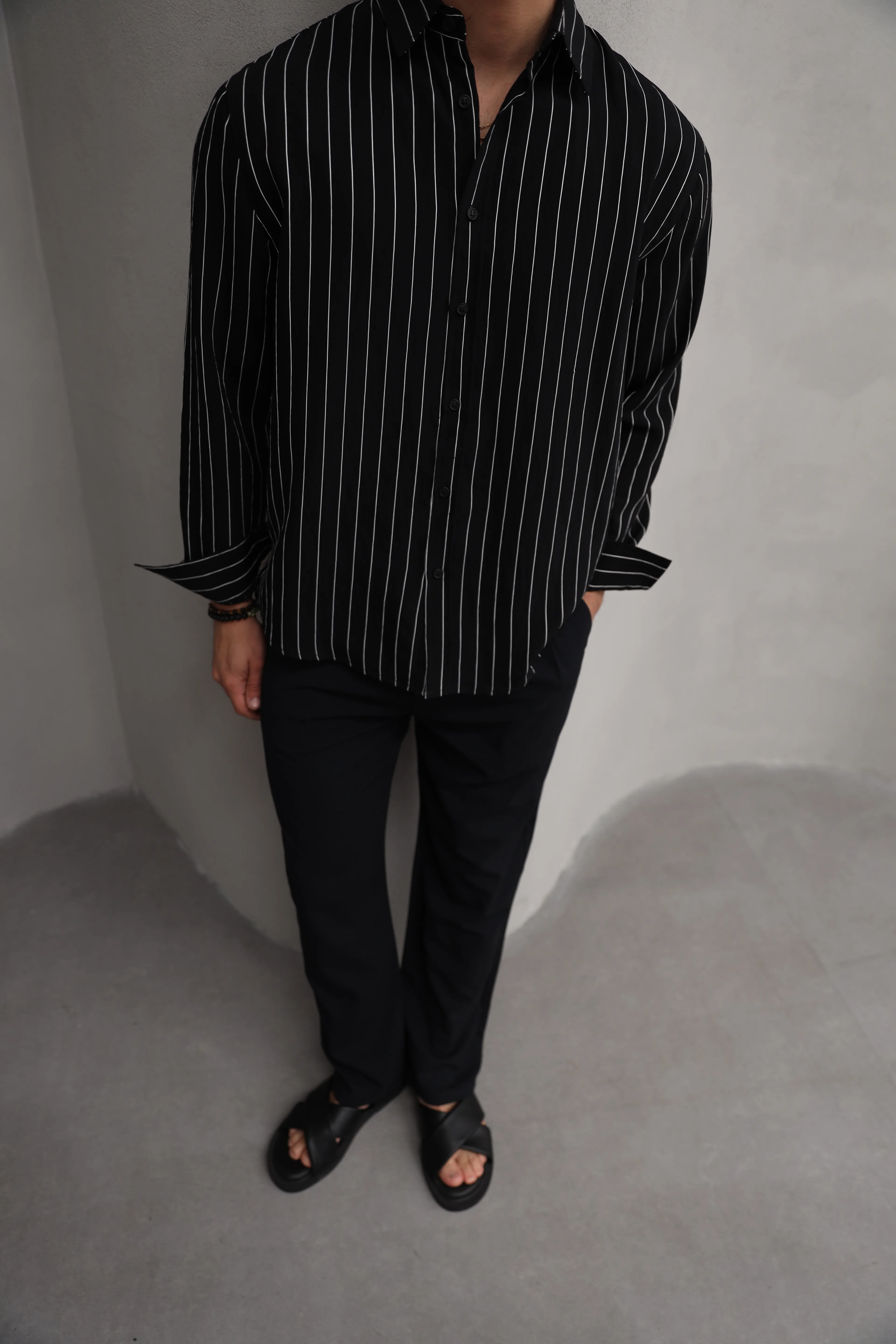 GVZ5050 Gavazzi Çizgili Rahat Kalıp Modal Gömlek