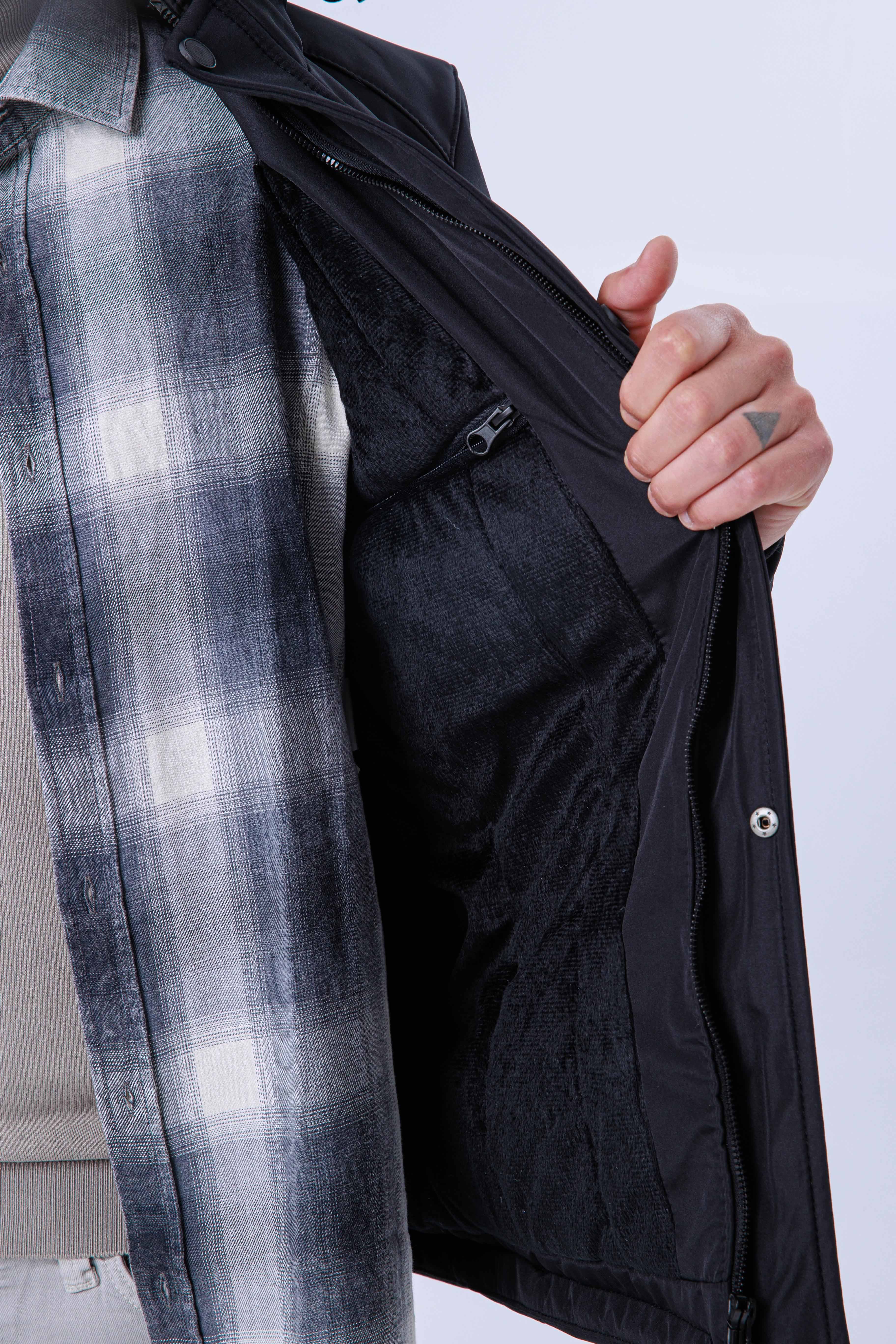 GVZ758 Battal Beden Gavazzi Outdoor Kapitone İçi Kürklü Softshell Mont