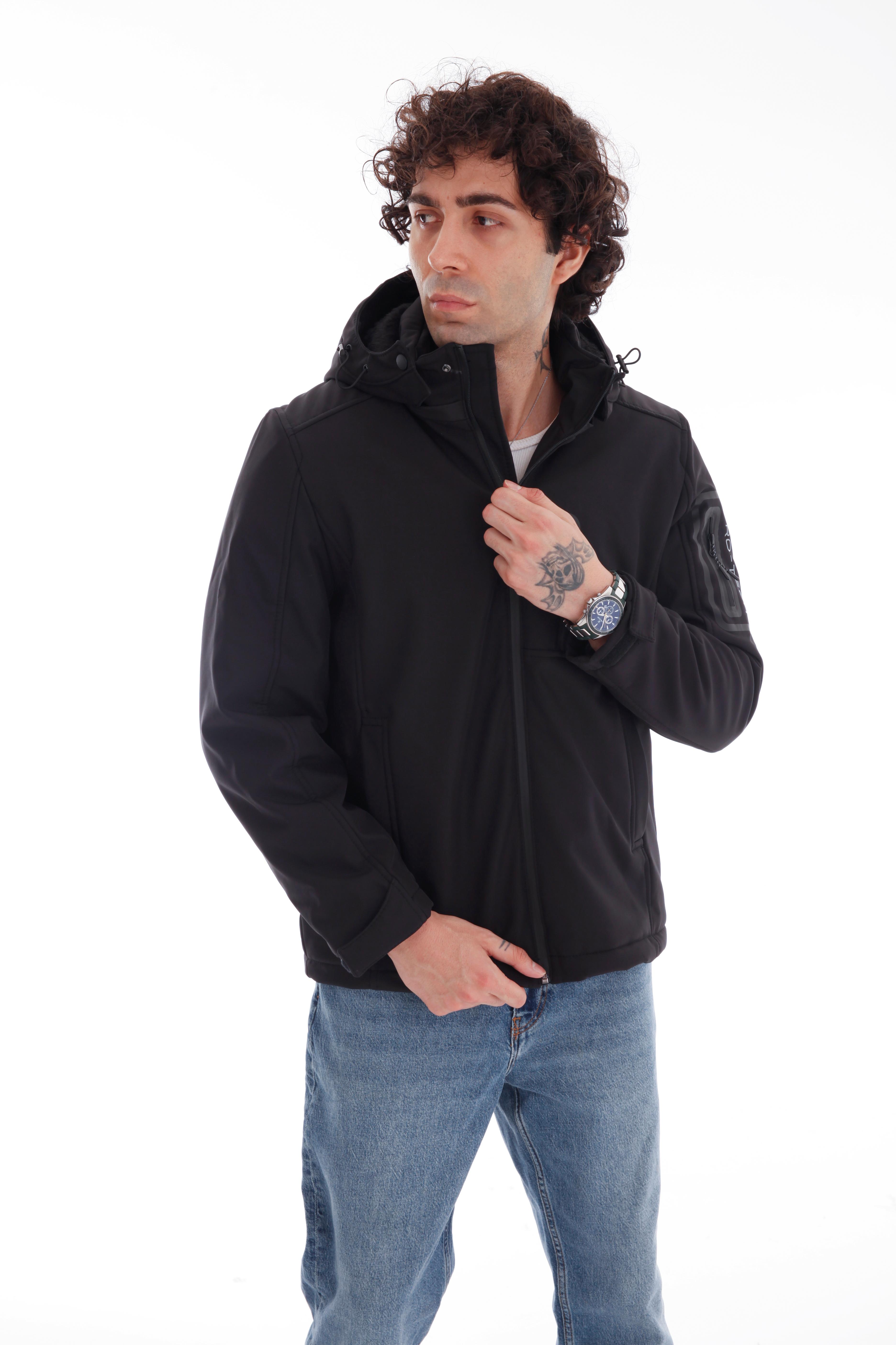 GVZ1027 Battal Beden Gavazzi İçi Kapitone Kürklü Outdoor Softshell Mont
