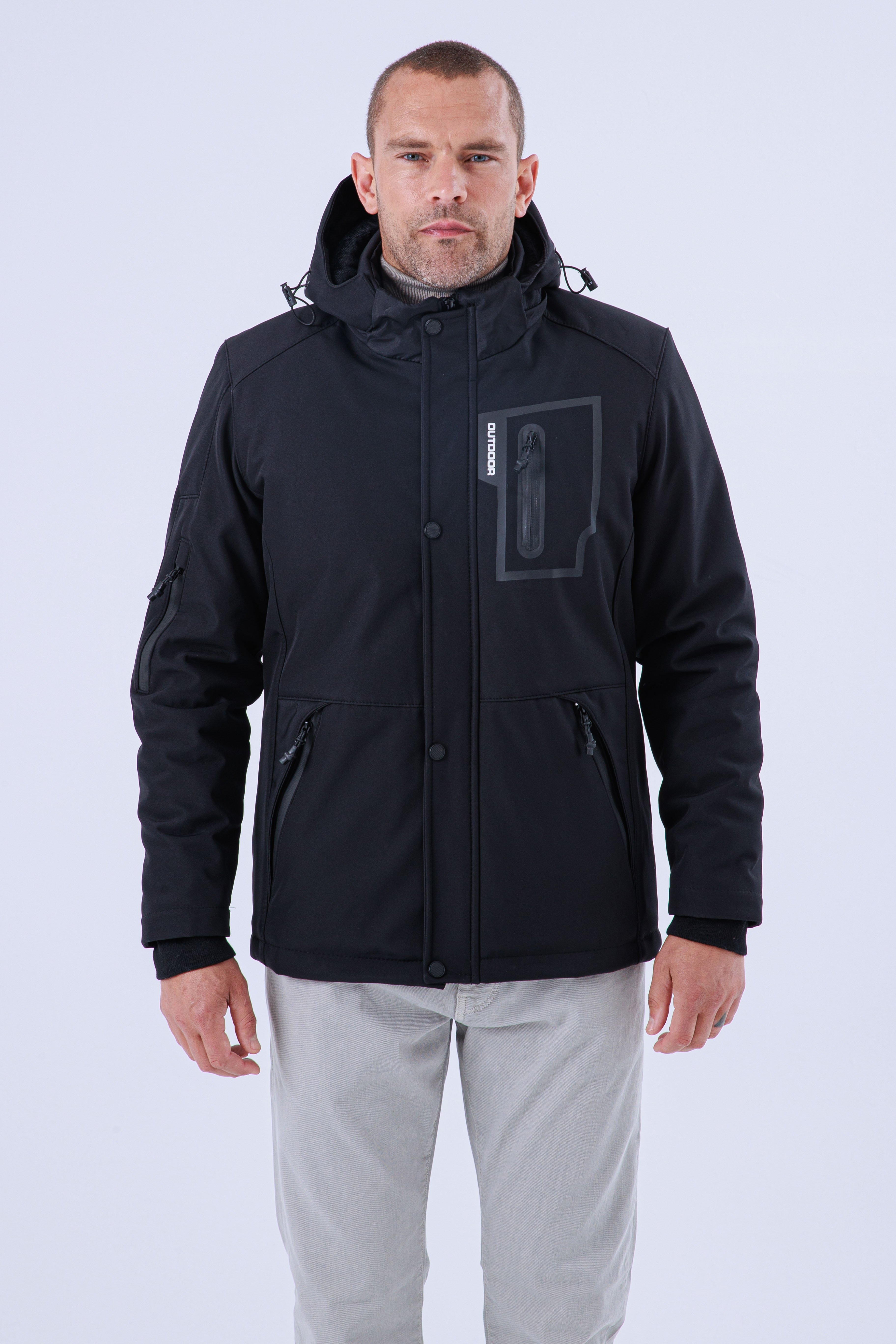 GVZ758 Normal Beden Gavazzi Outdoor Kapitone İçi Kürklü Softshell Mont