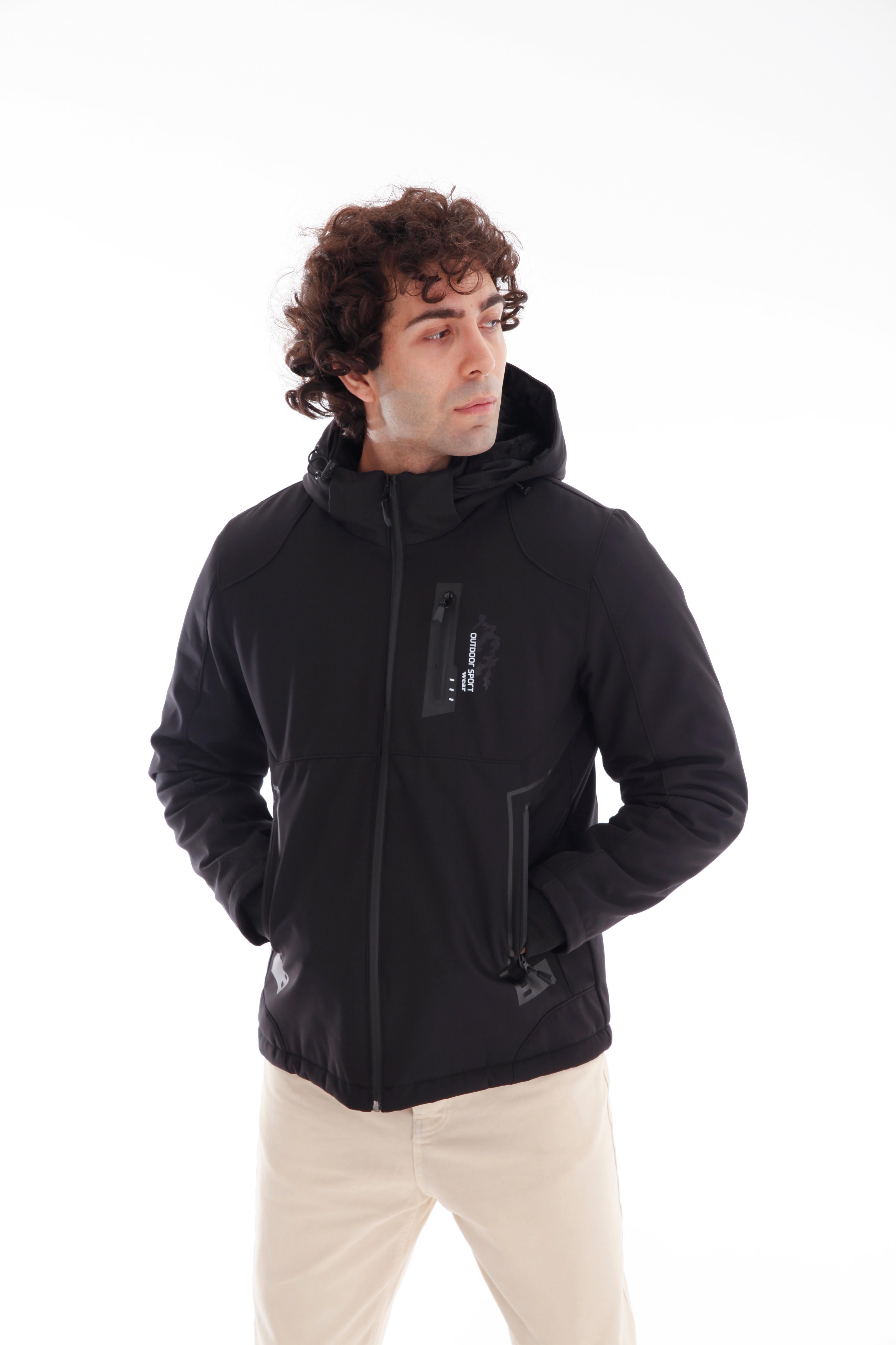 GVZ1030 Battal Beden Gavazzi Outdoor Kapitone İçi Kürklü Softshell Mont