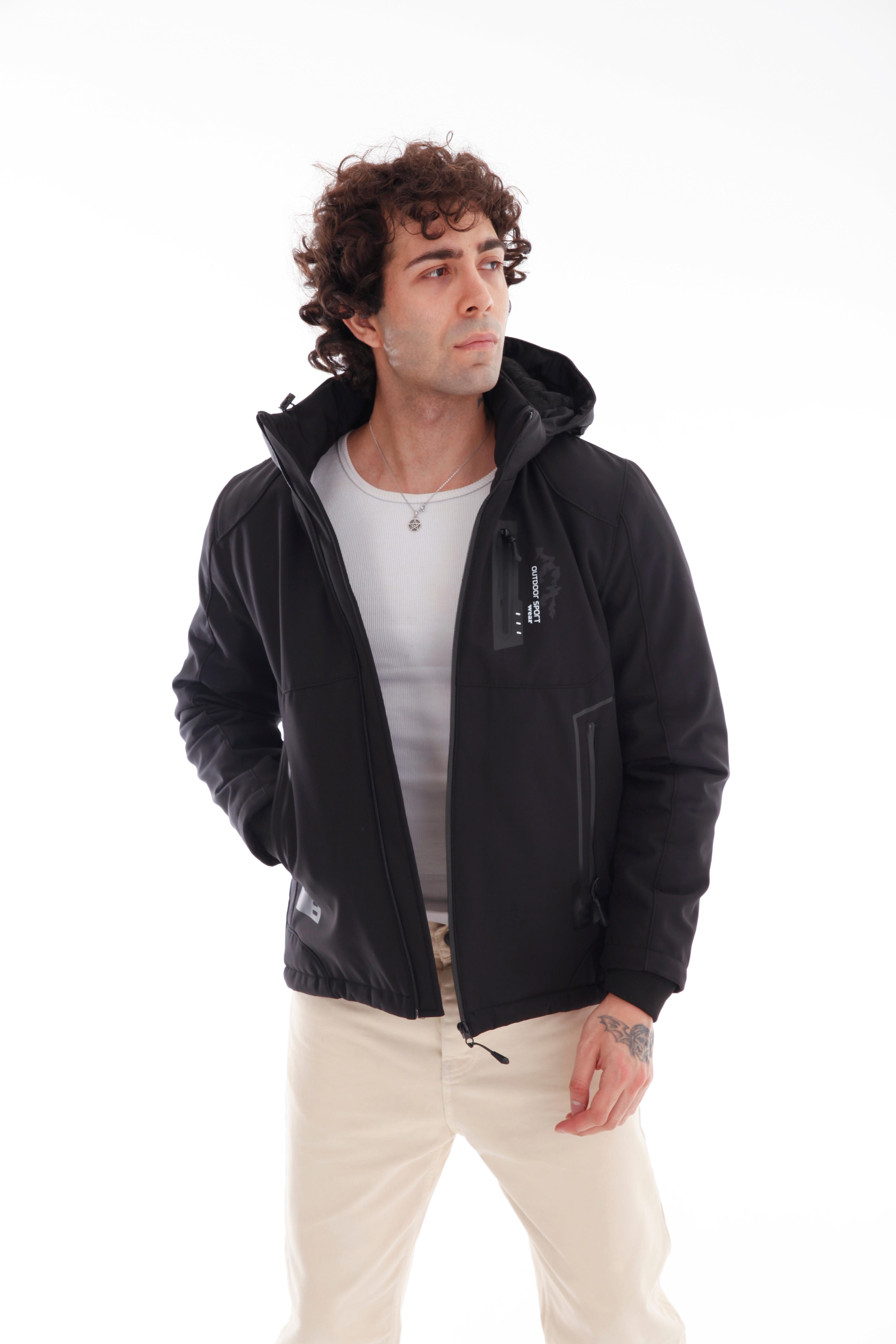 GVZ1030 Battal Beden Gavazzi Outdoor Kapitone İçi Kürklü Softshell Mont
