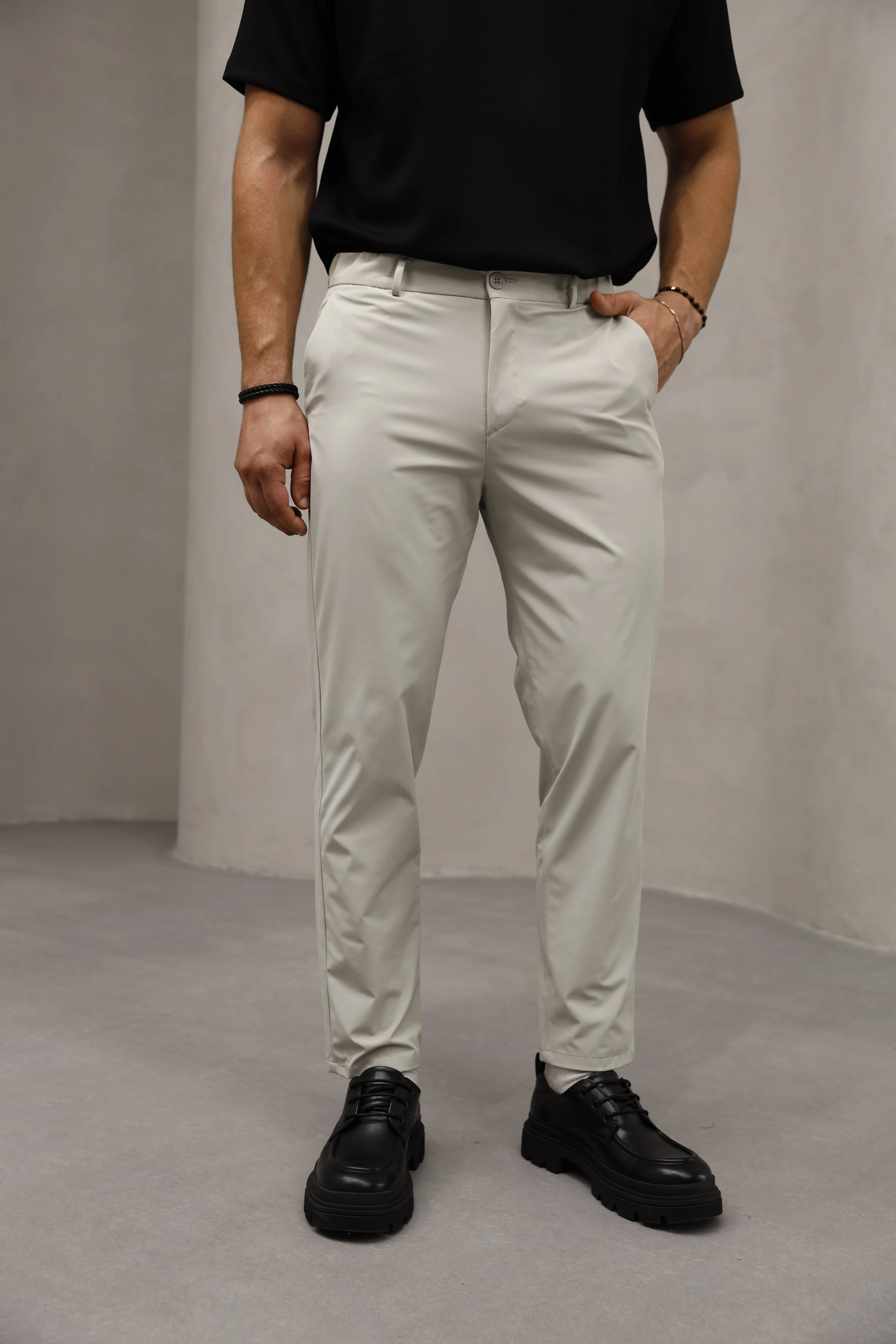 GVZ7039 Polyamid Pantolon - Taş