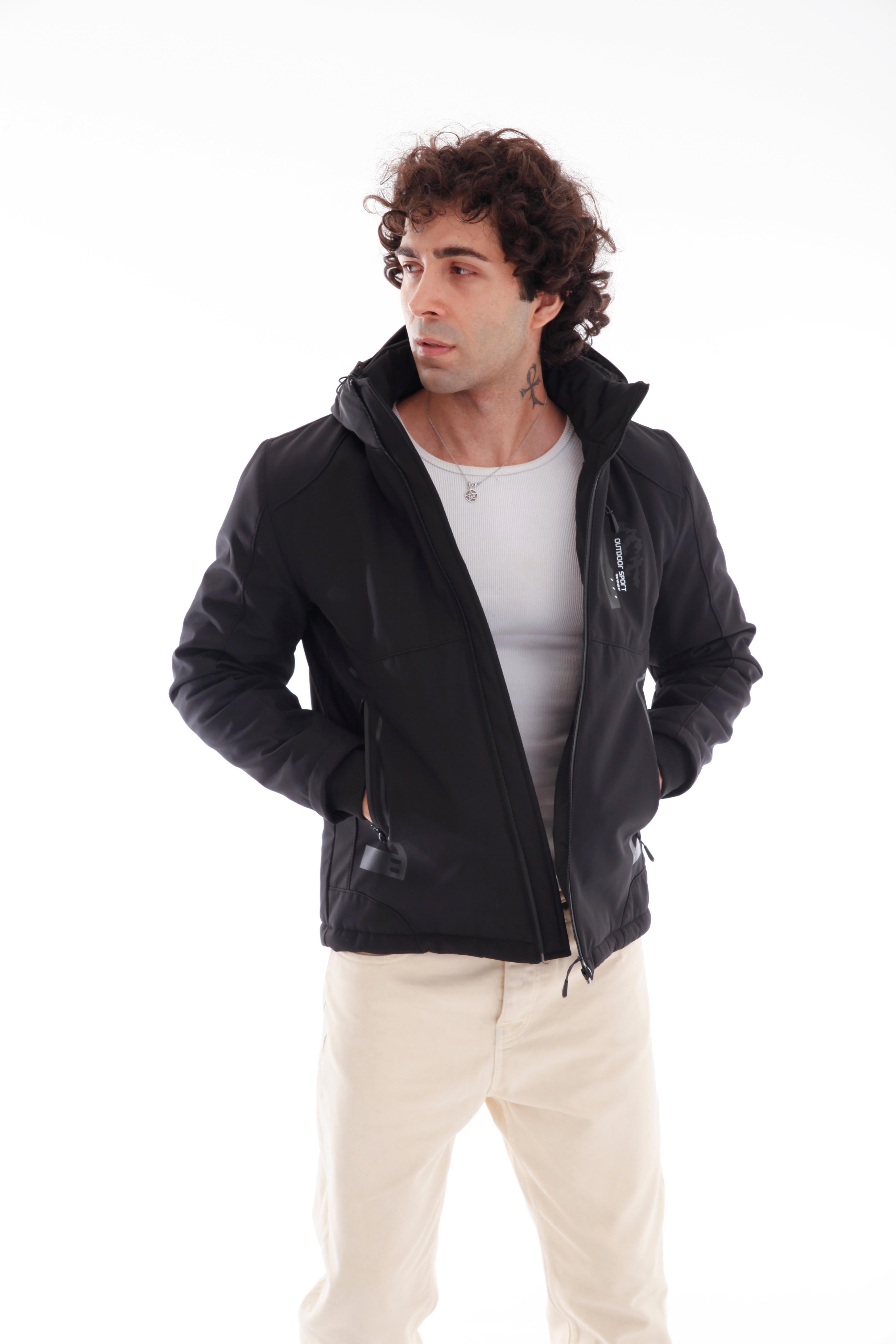 GVZ1030 Battal Beden Gavazzi Outdoor Kapitone İçi Kürklü Softshell Mont