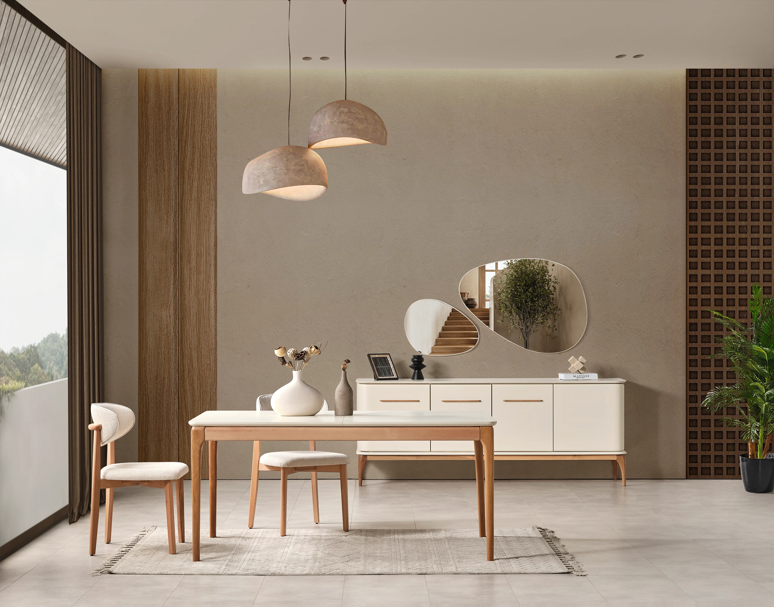 Destan Krem Yemek Odası