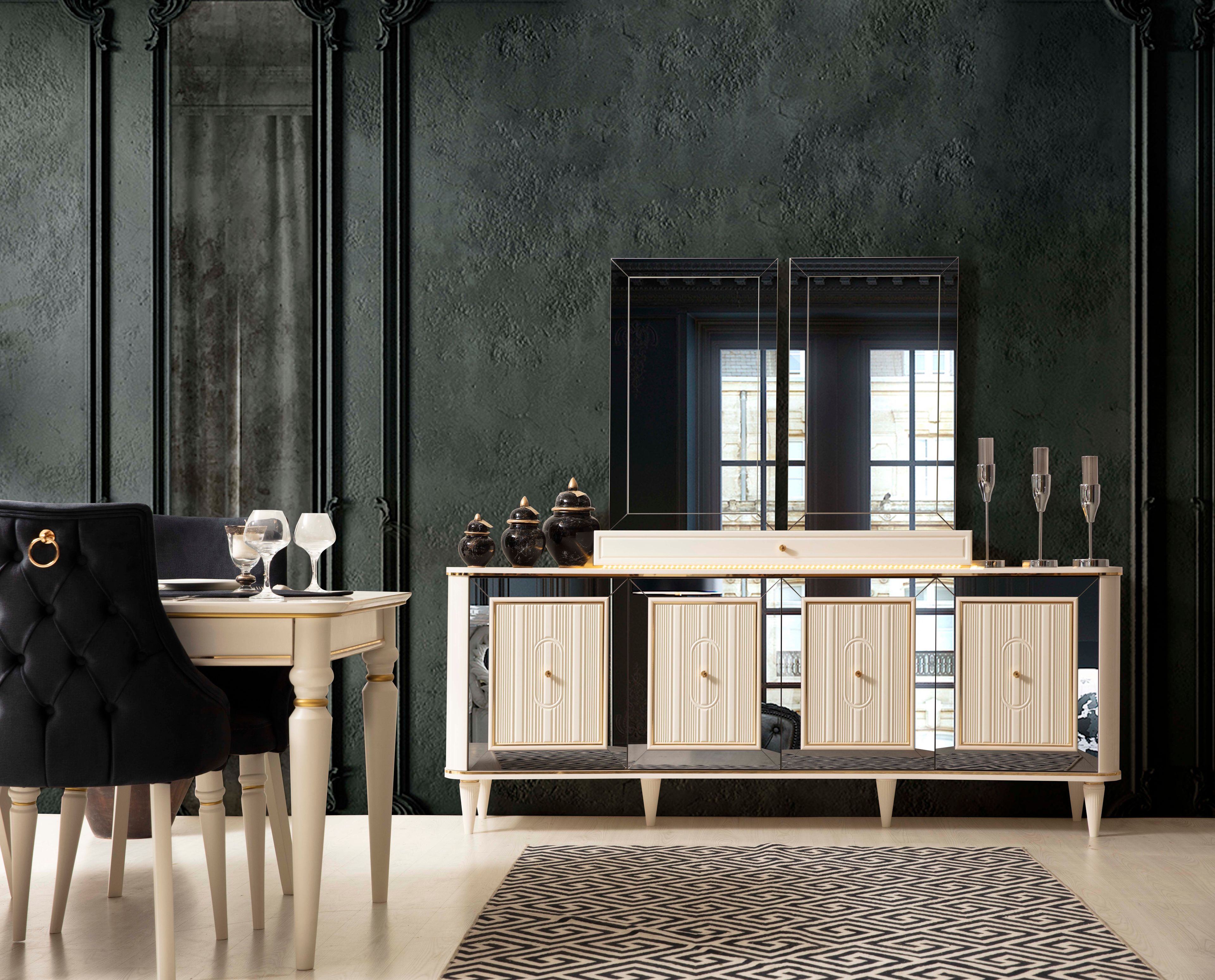Luxury White Yemek Odası Takımı