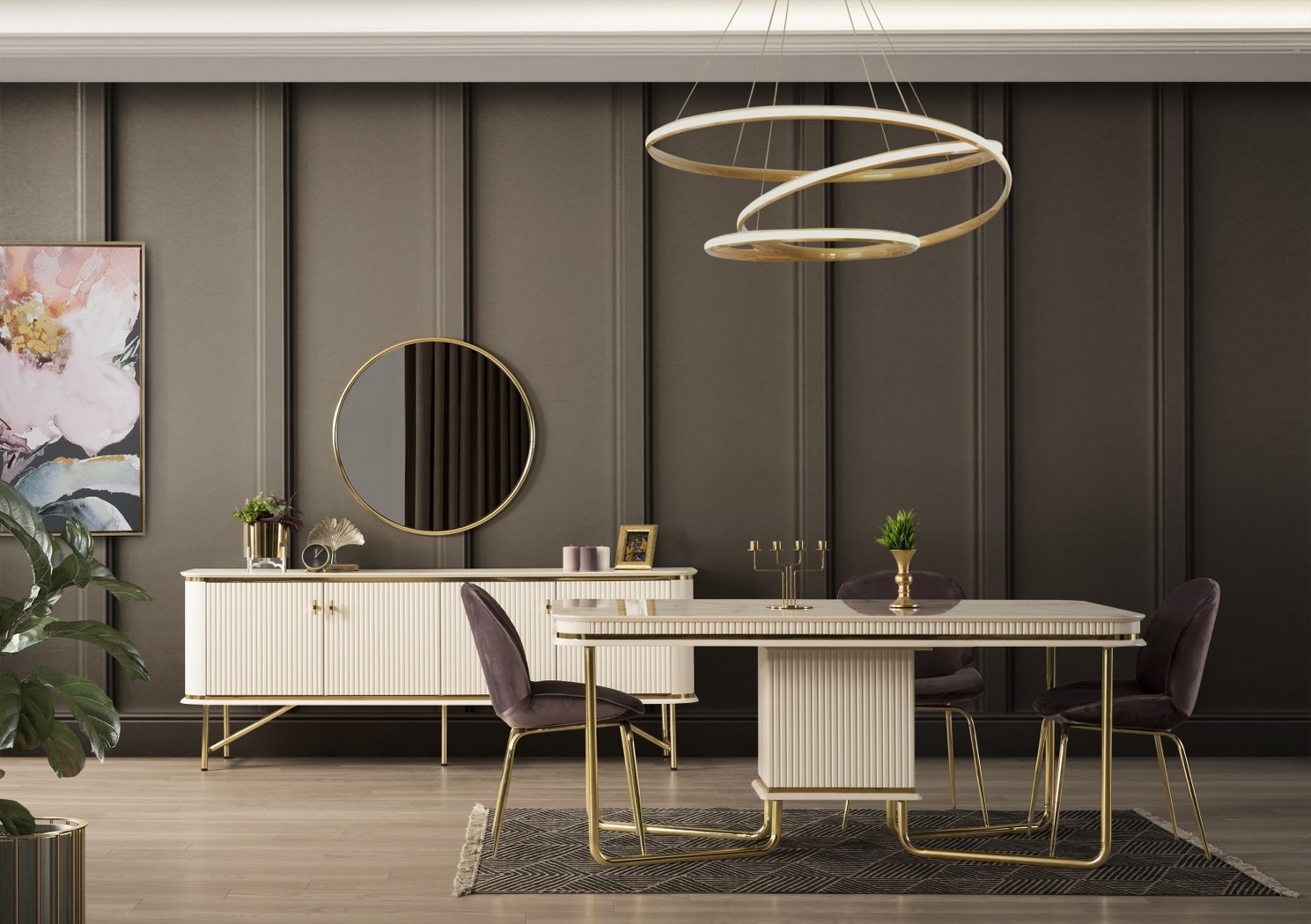 Palazzo White Yemek Odası Takımı