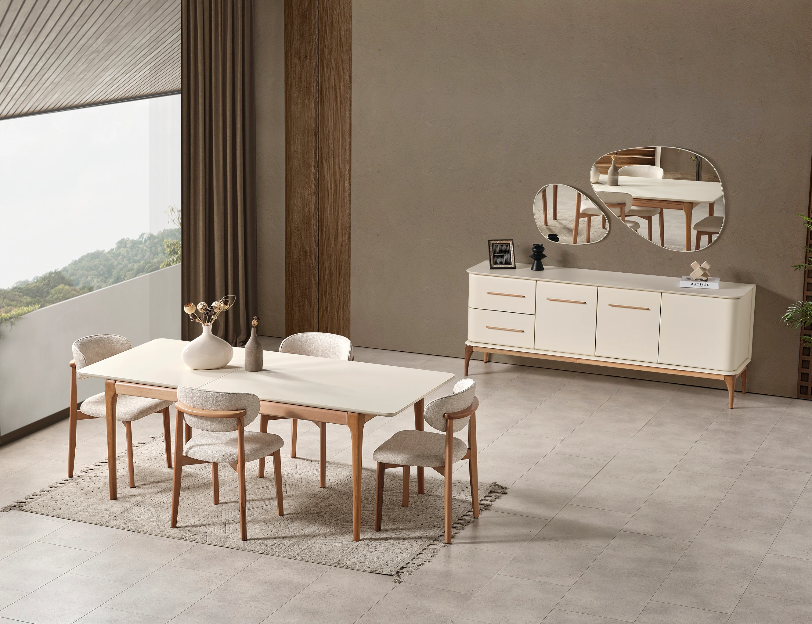 Destan Krem Yemek Odası