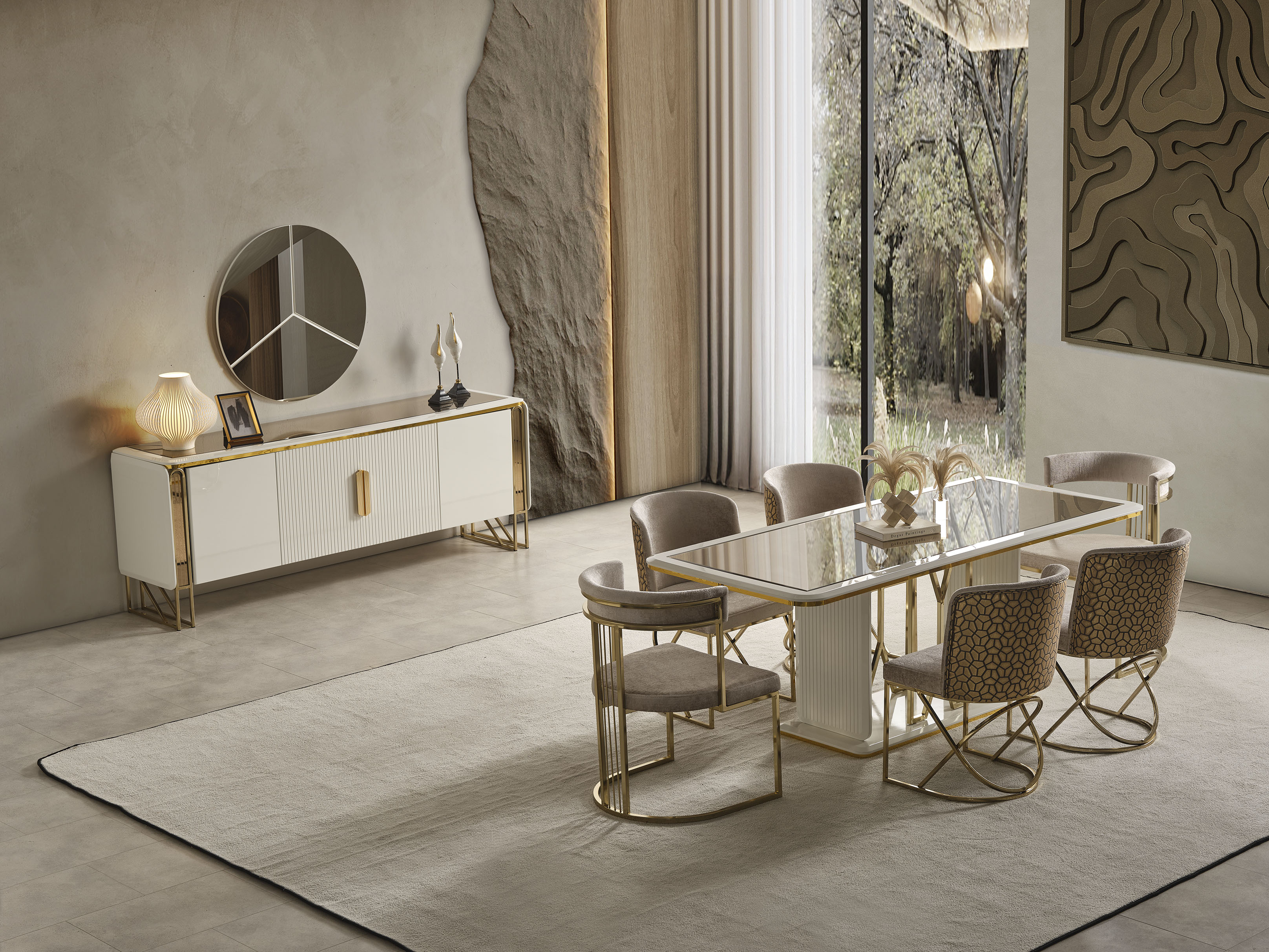 Solo Ekru Yemek Odası