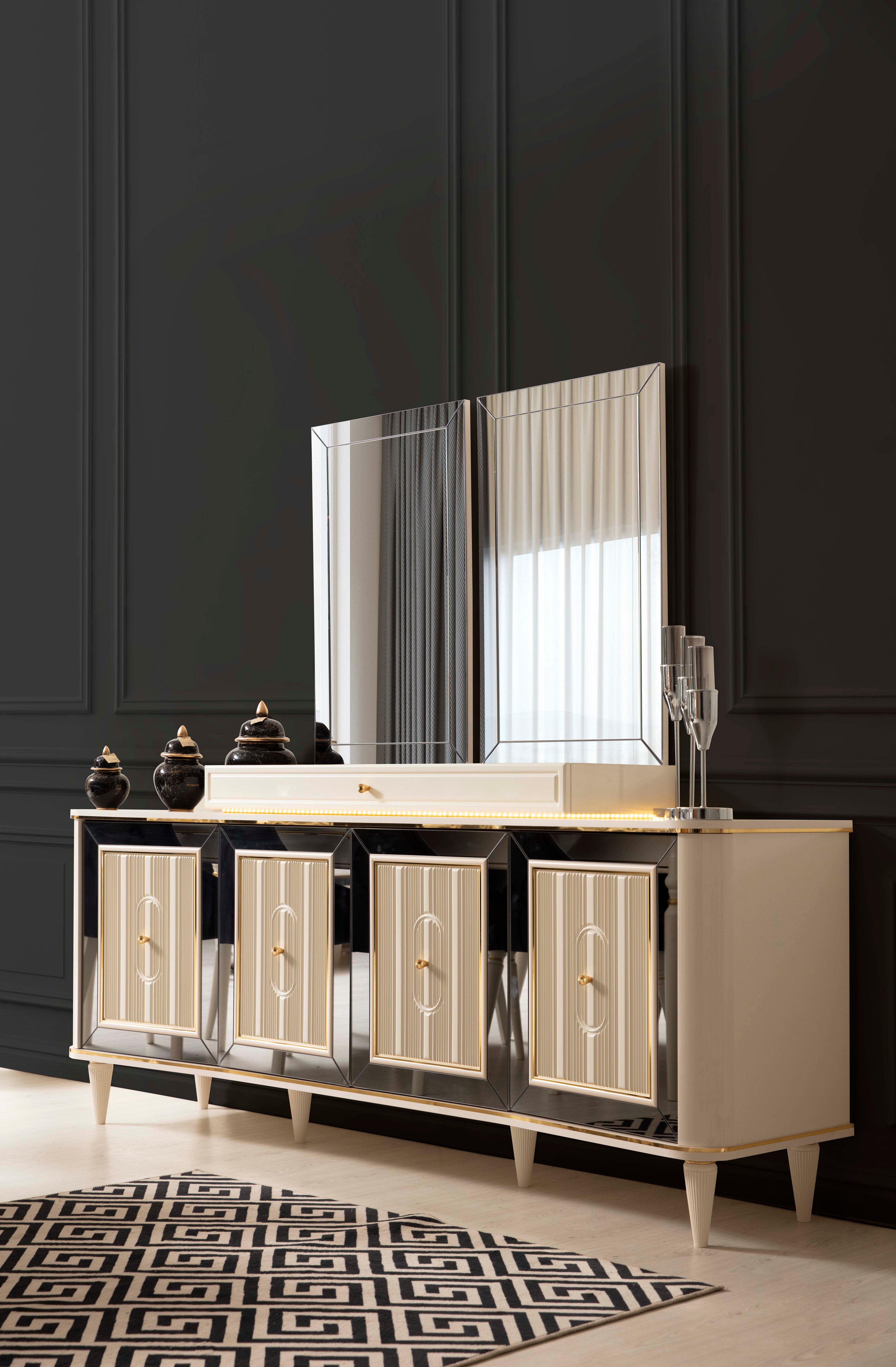 Luxury White Yemek Odası Takımı