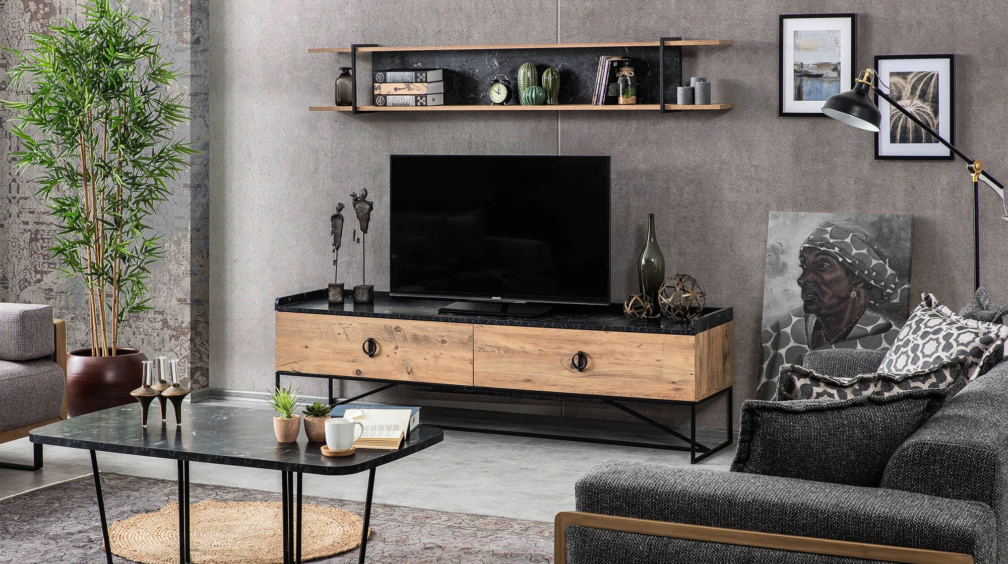 Loft Metal Tv Ünitesi