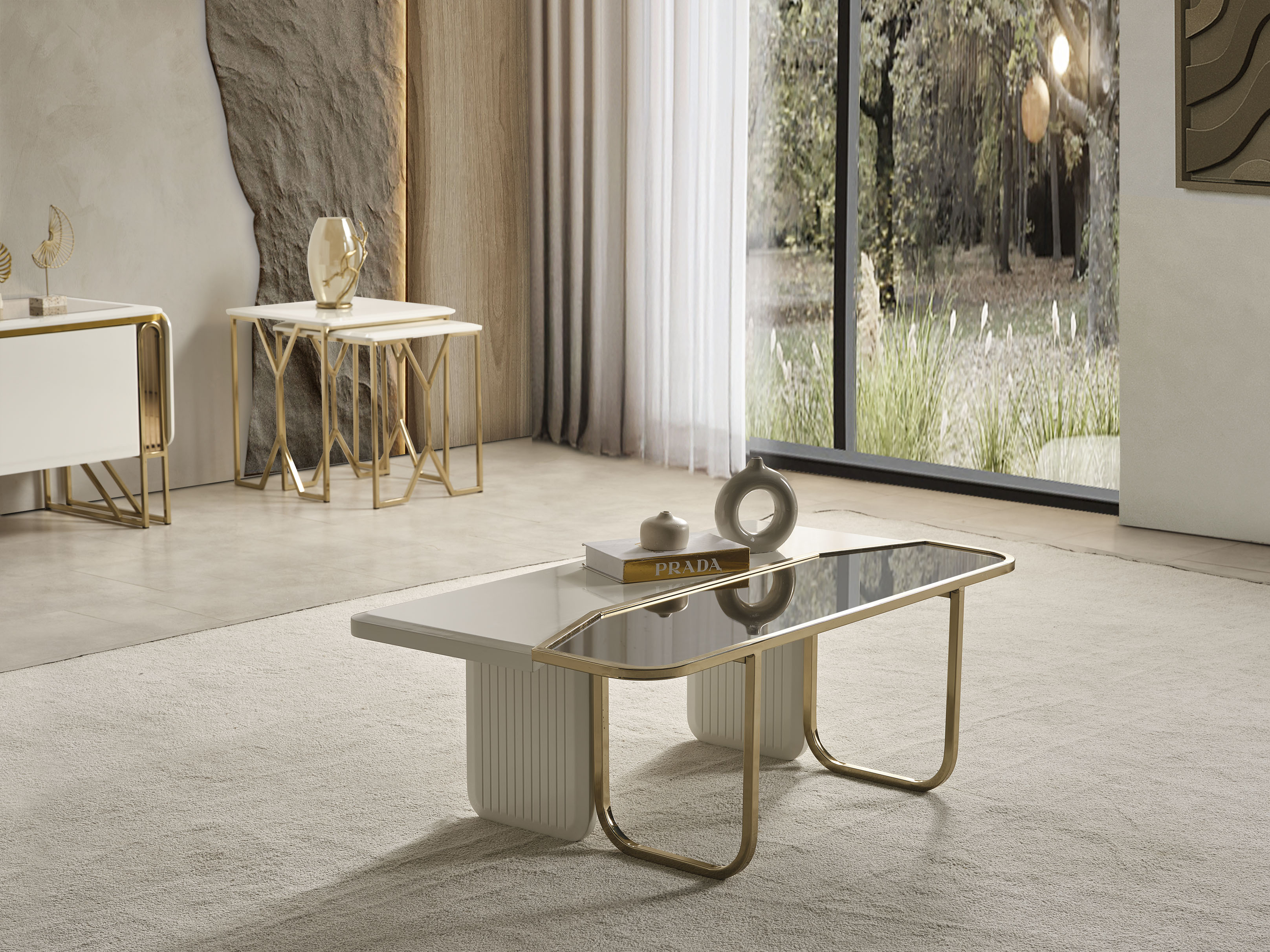 Solo Ekru Orta Sehpa