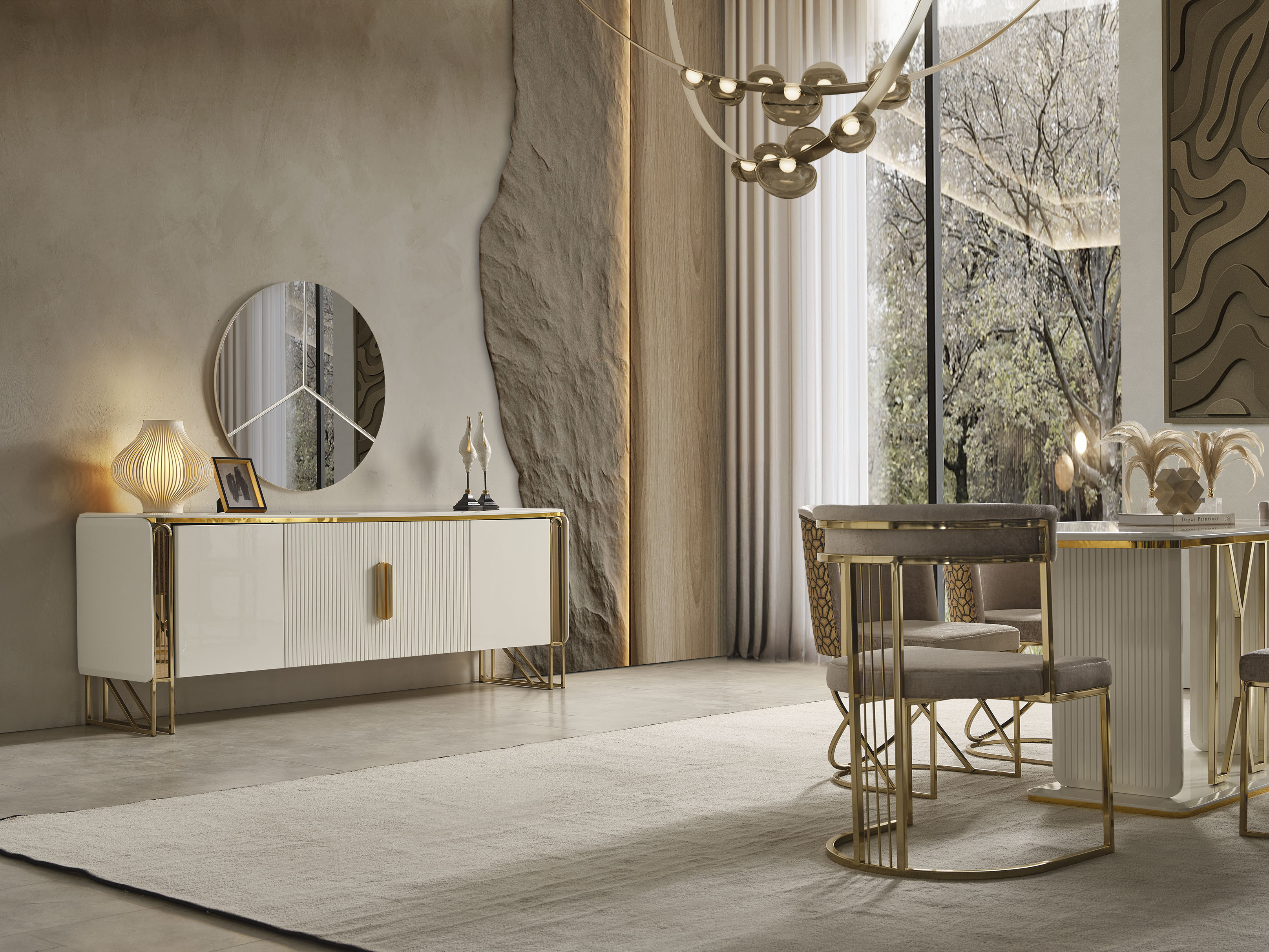 Solo Ekru Yemek Odası