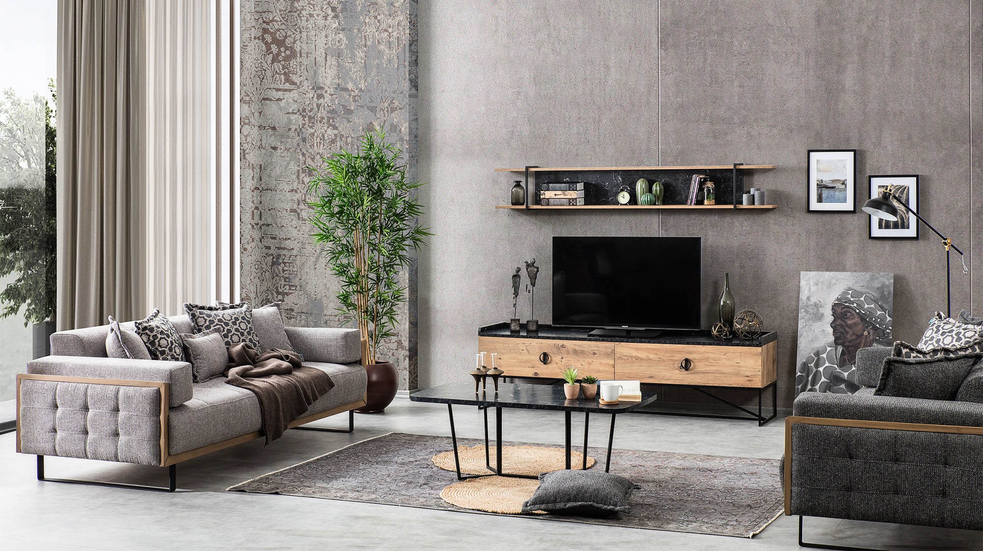 Loft Metal Tv Ünitesi