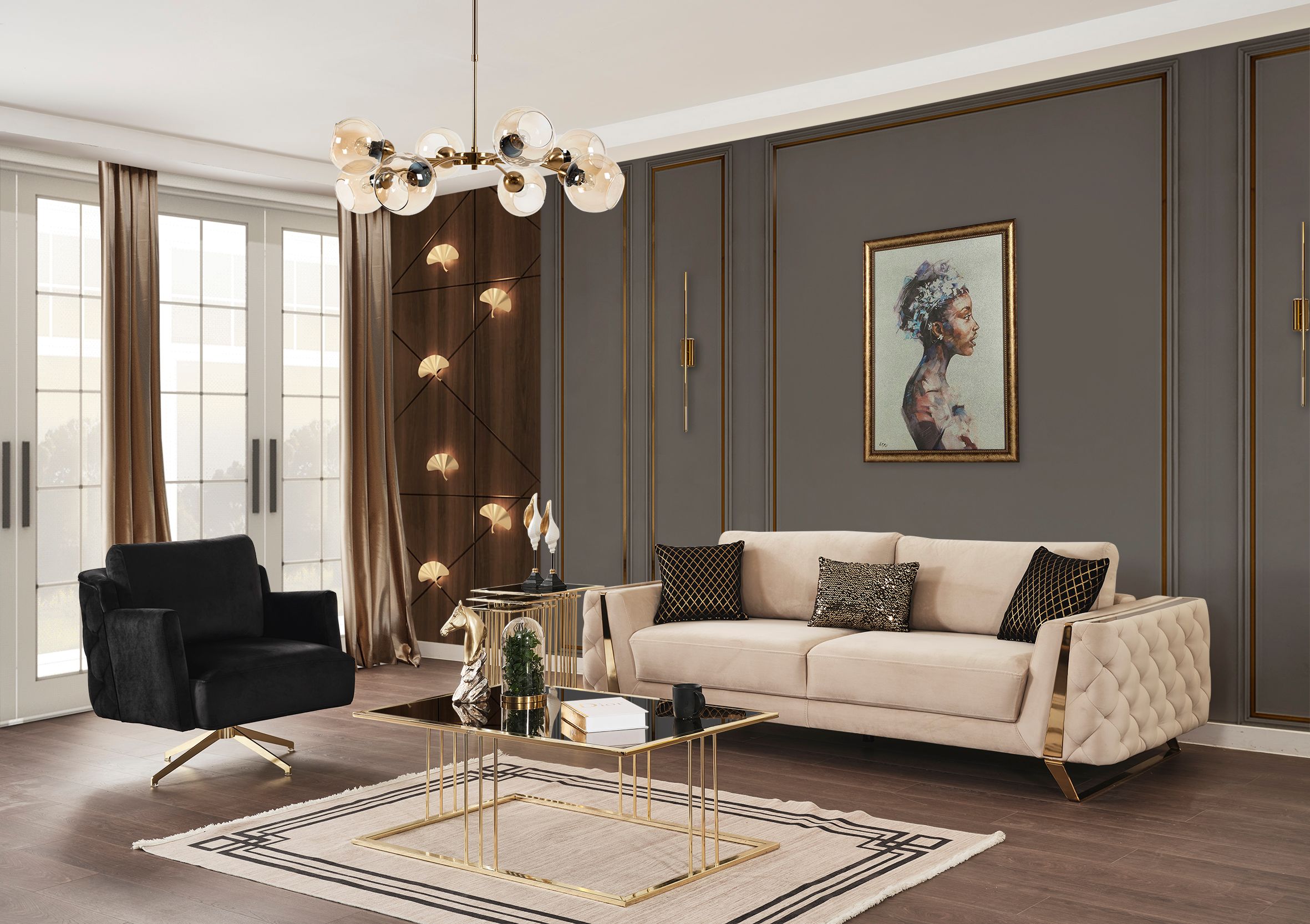 Picasso Gold Koltuk Takımı
