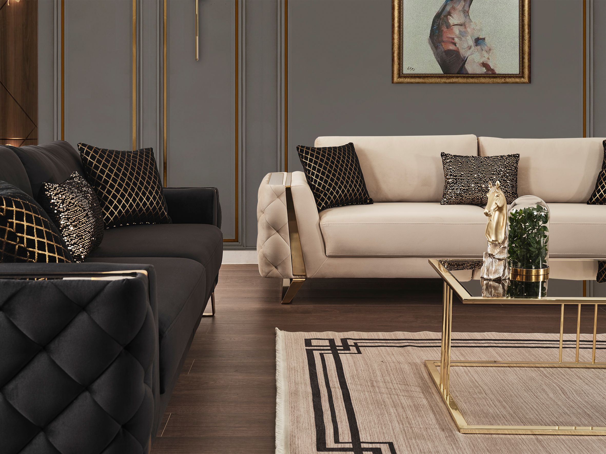 Picasso Gold Koltuk Takımı