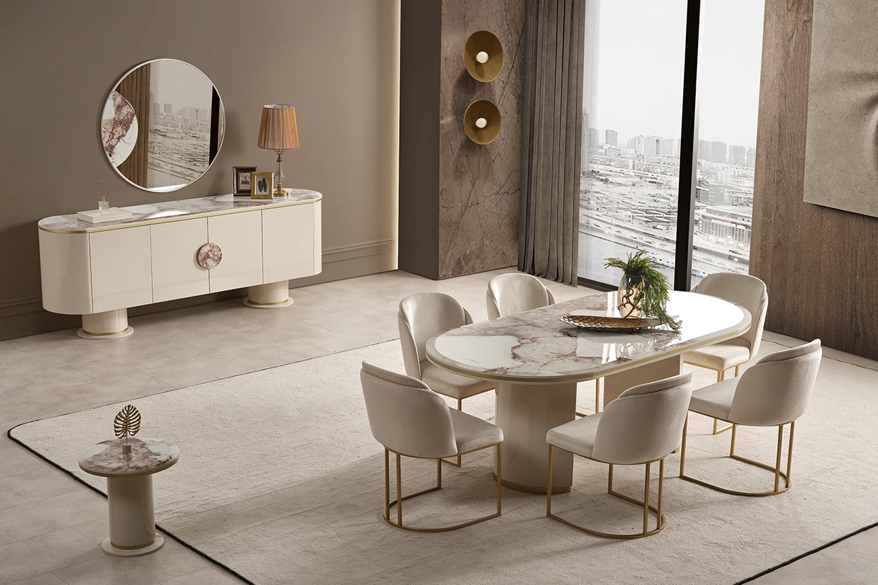 Cartier Krem Yemek Odası