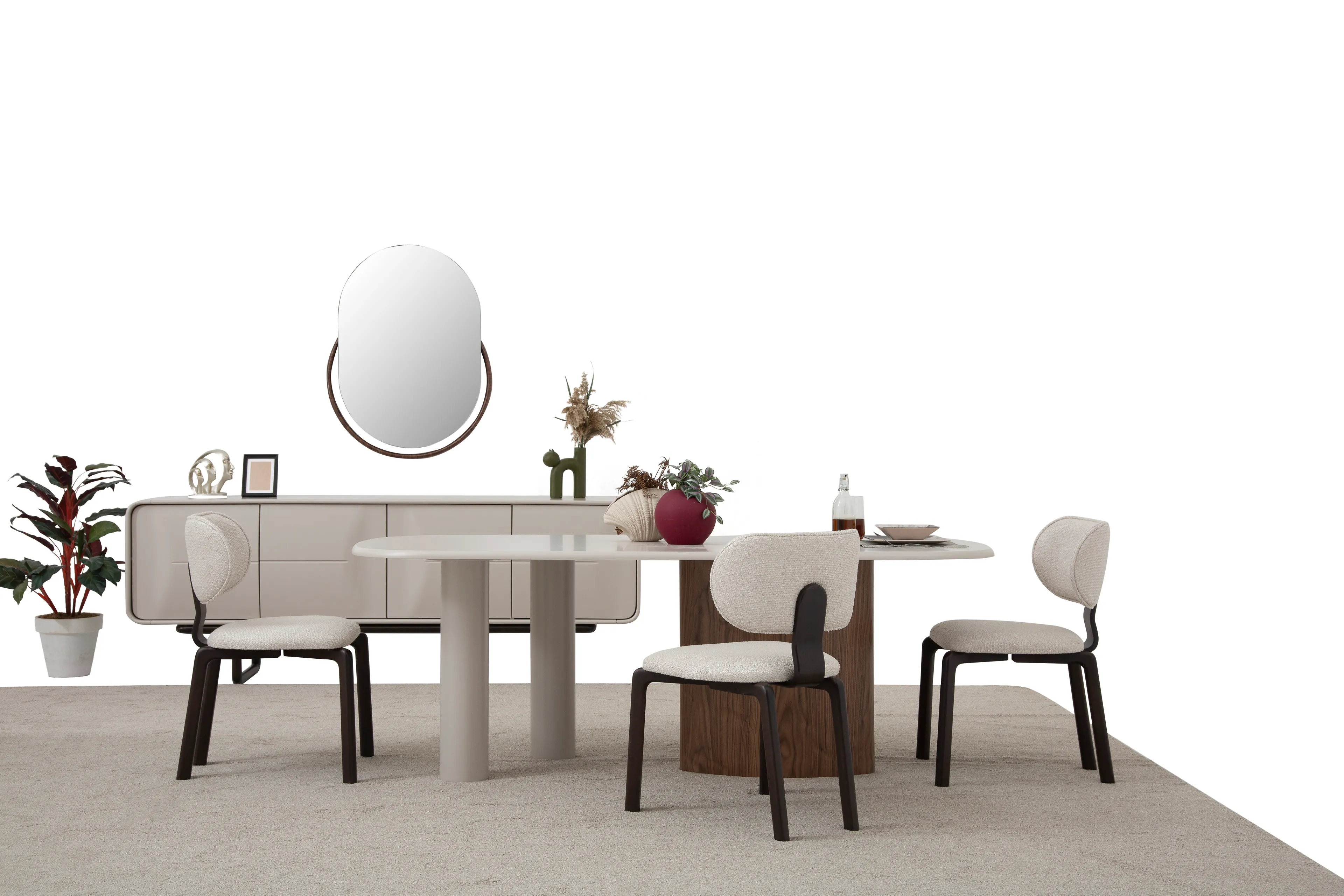 Palermo Walnut Grey Yemek Odası