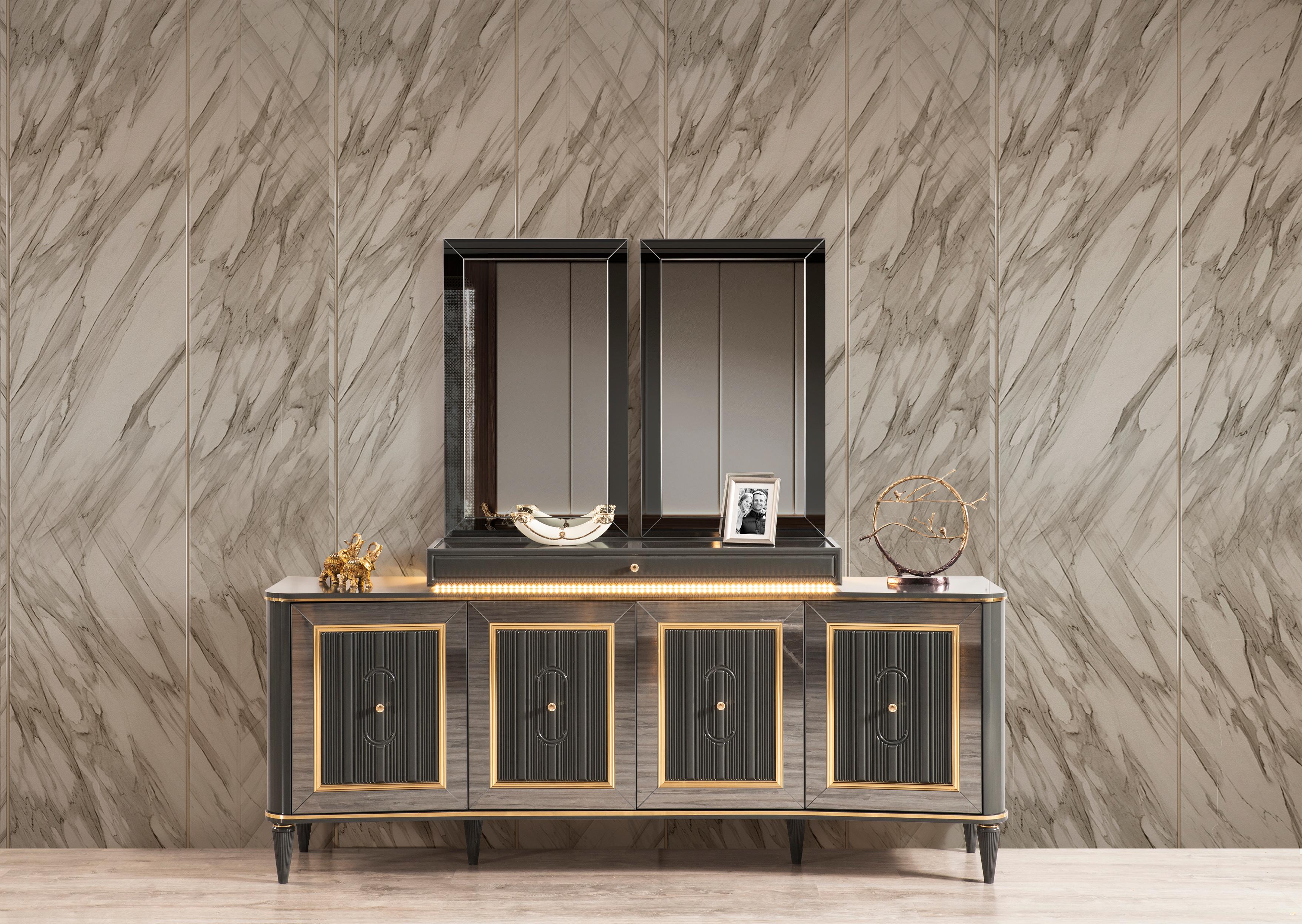 Luxury Black Yemek Odası Takımı