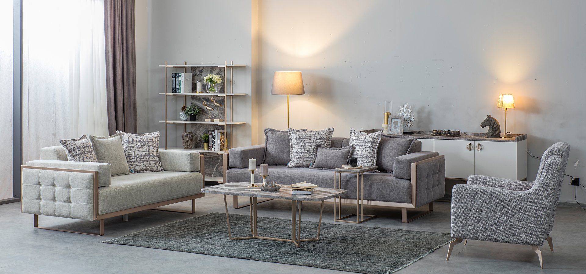 Loft Gold Koltuk Takımı